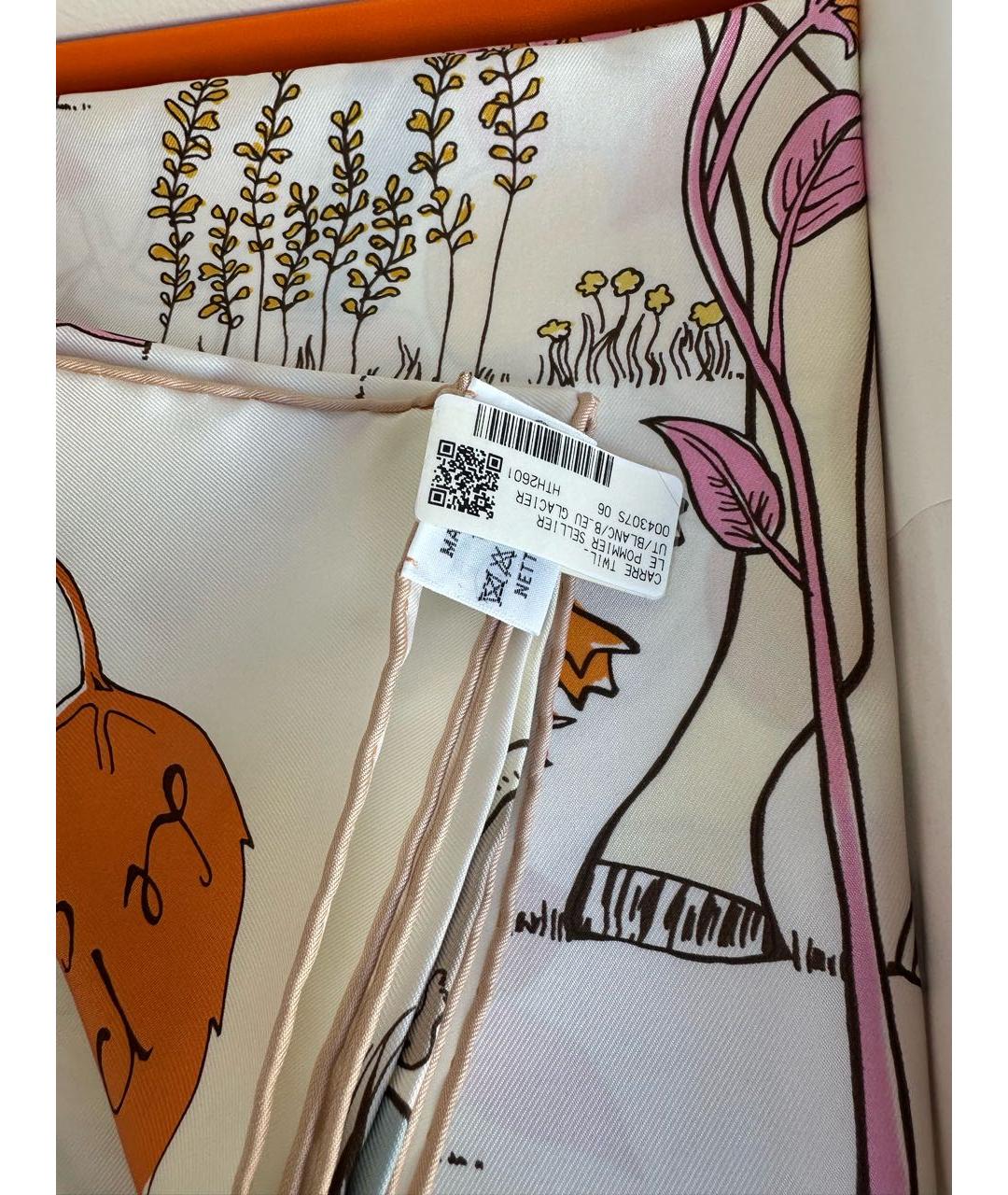 HERMES Мульти шелковый платок, фото 5