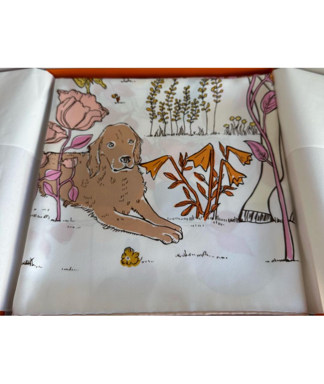 HERMES Мульти шелковый платок, фото 4