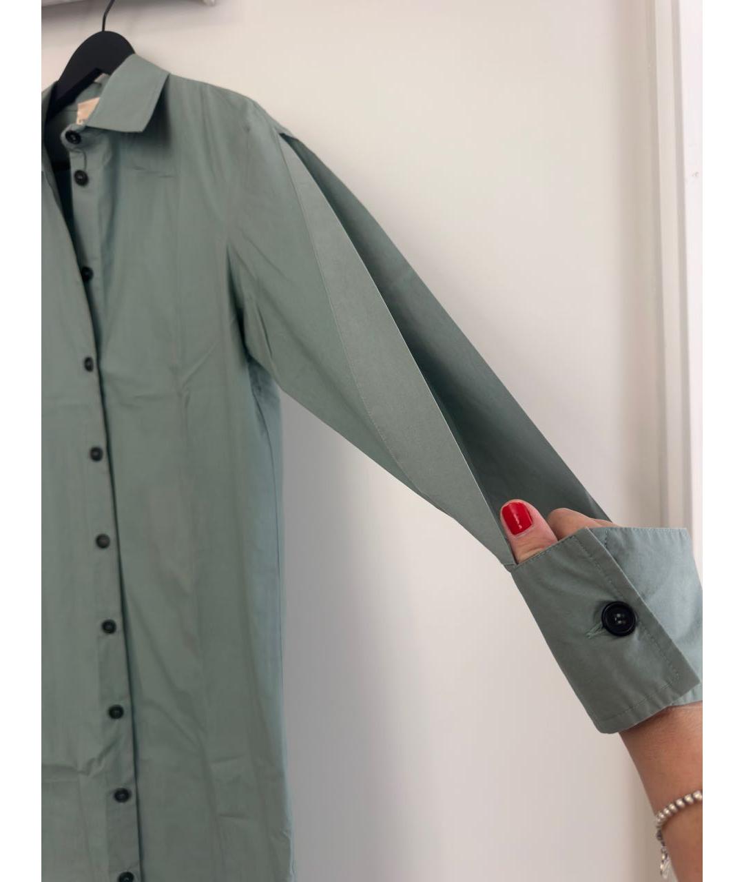 ERIKA CAVALLINI Бирюзовое хлопковое повседневное платье, фото 4