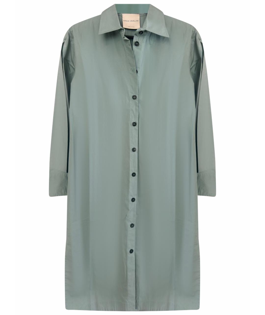 ERIKA CAVALLINI Бирюзовое хлопковое повседневное платье, фото 1