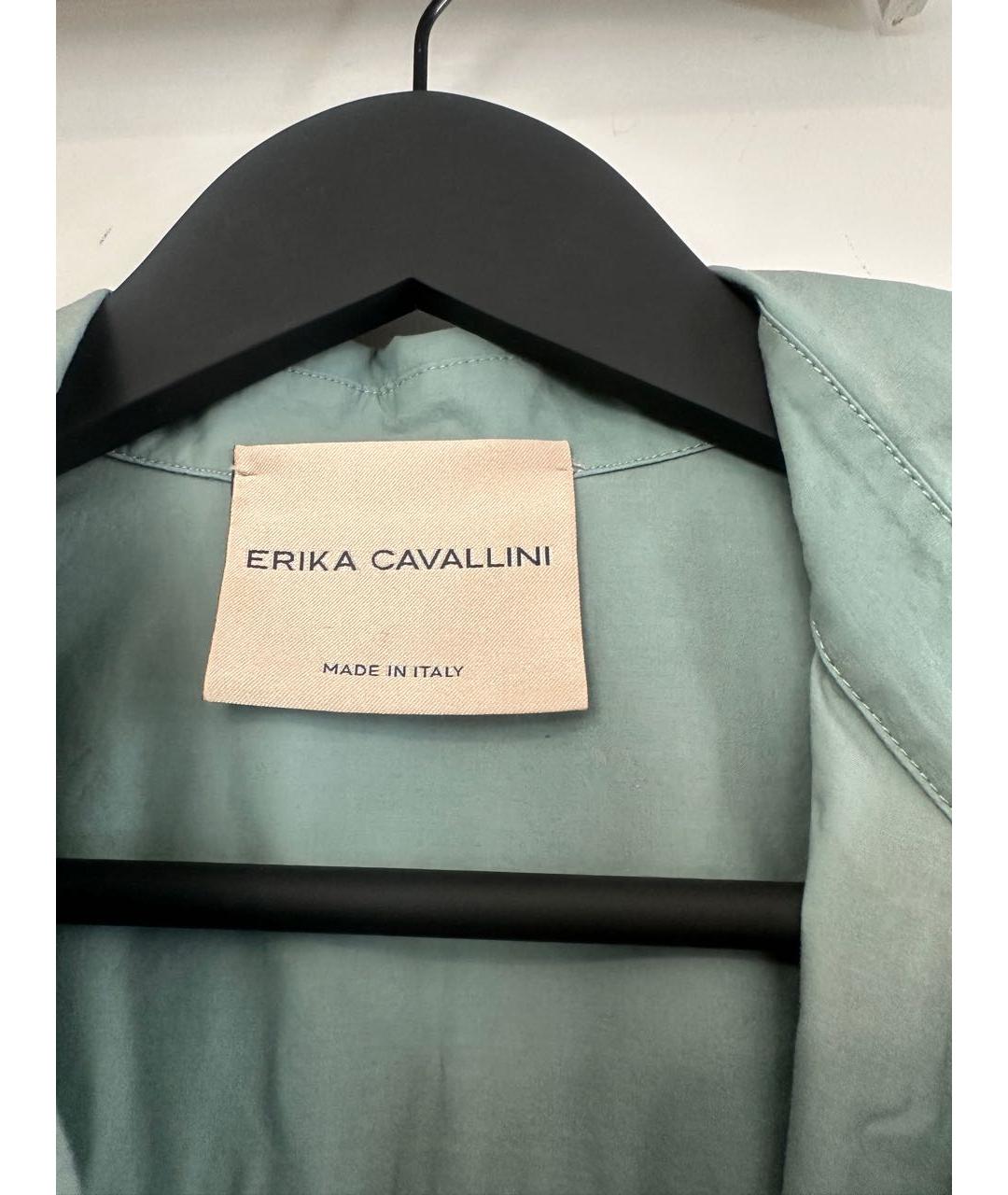 ERIKA CAVALLINI Бирюзовое хлопковое повседневное платье, фото 3