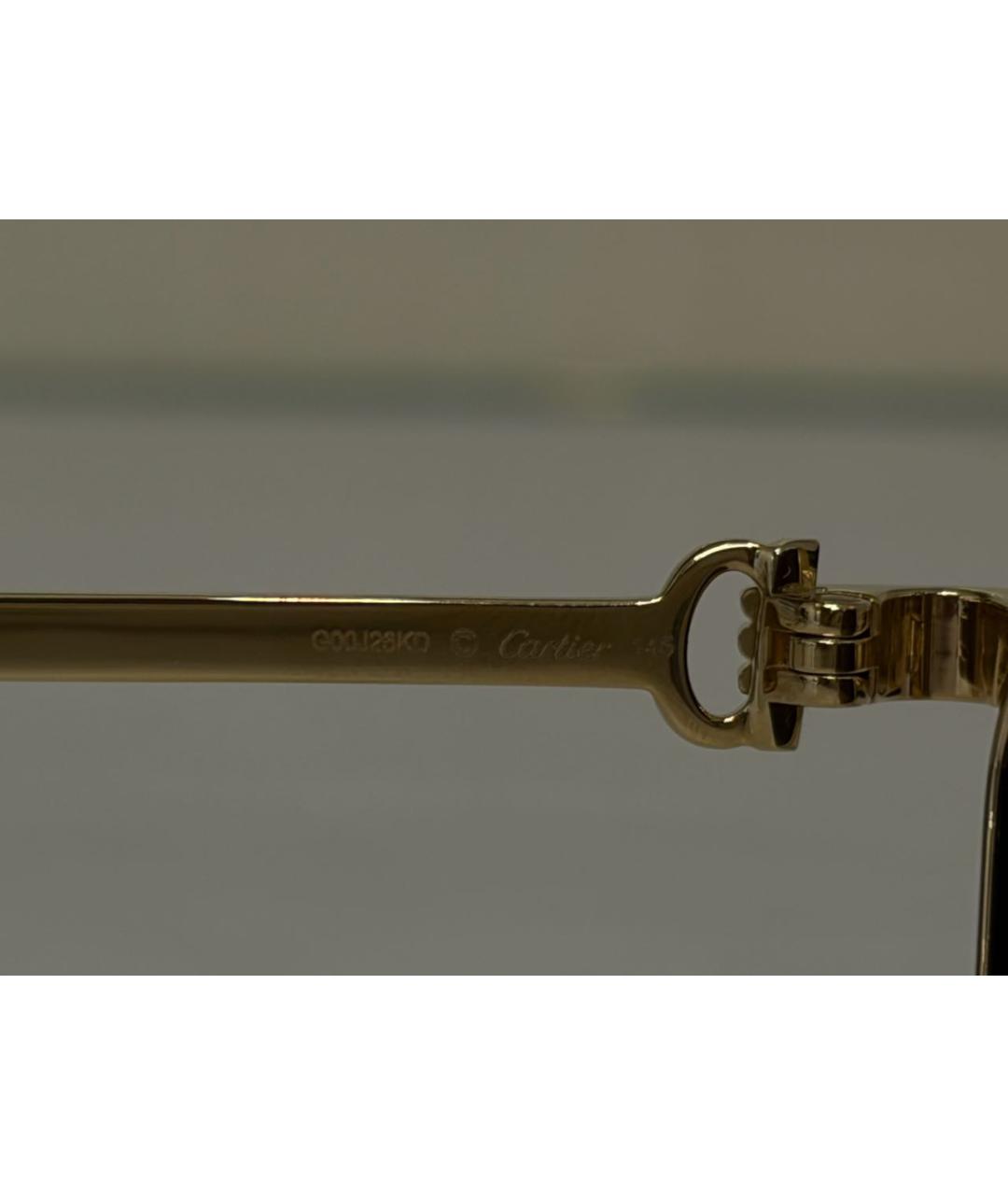 CARTIER Золотые металлические солнцезащитные очки, фото 7