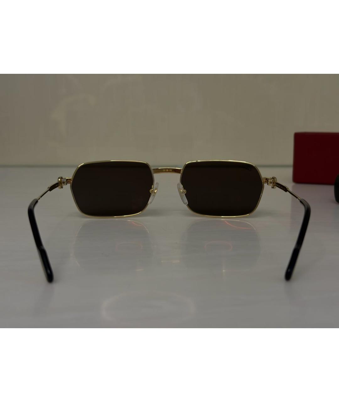 CARTIER Золотые металлические солнцезащитные очки, фото 8