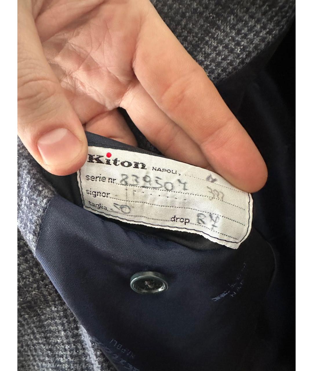 KITON Темно-синий кашемировый пиджак, фото 4