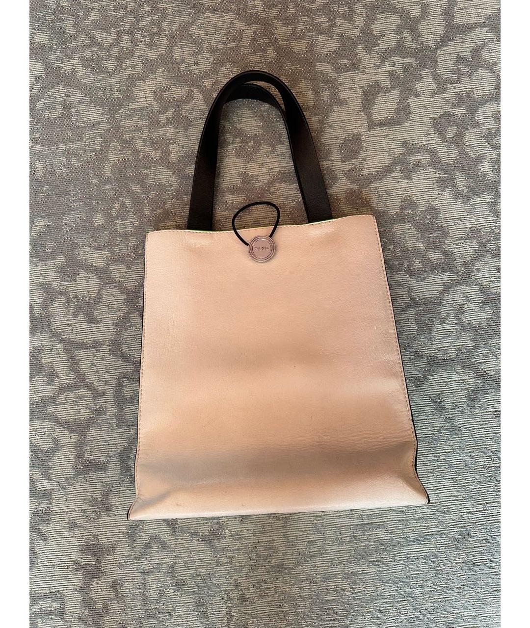 KENZO Белая кожаная сумка тоут, фото 4