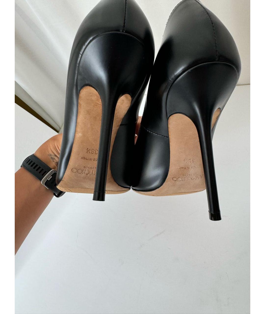 JIMMY CHOO Черные кожаные туфли, фото 6