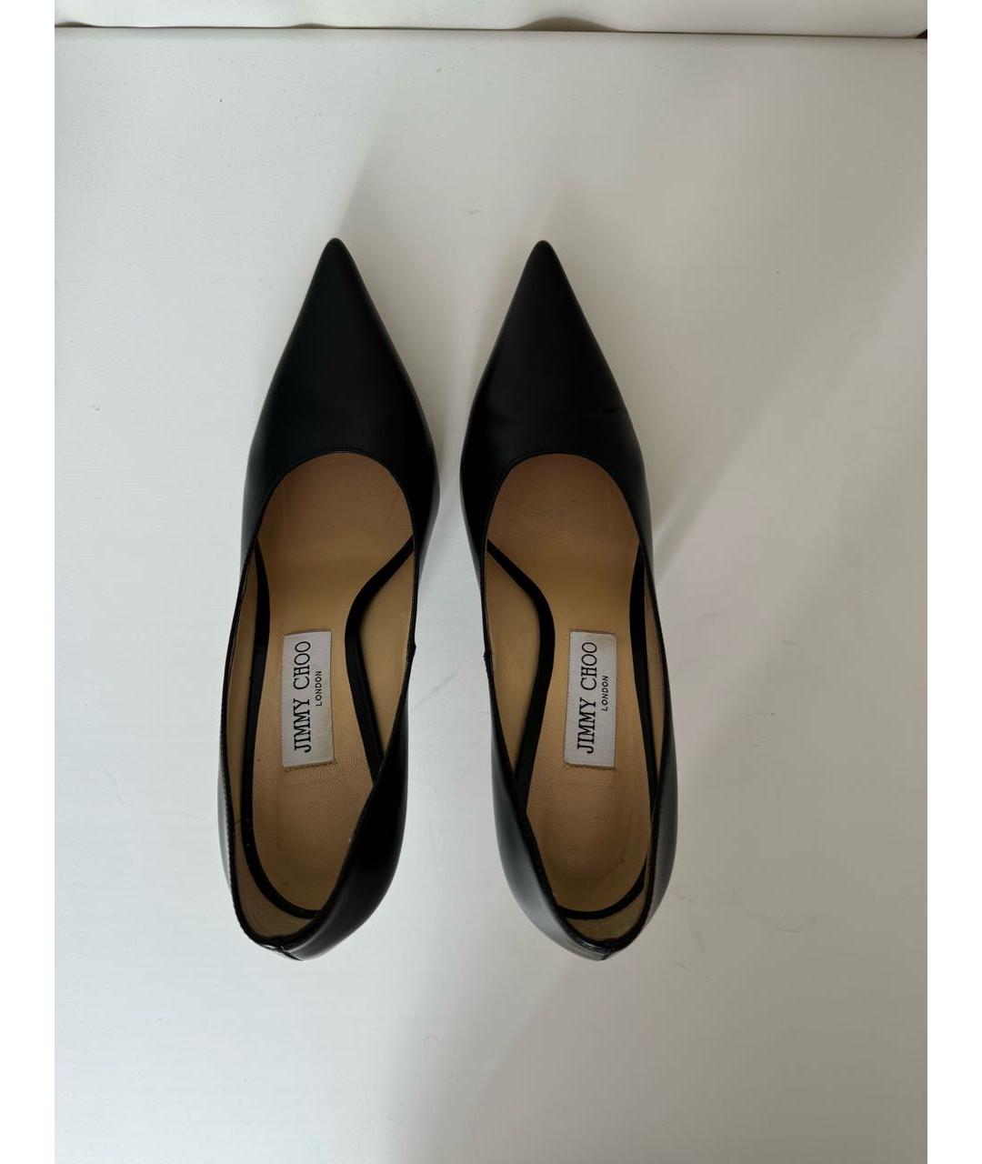 JIMMY CHOO Черные кожаные туфли, фото 3