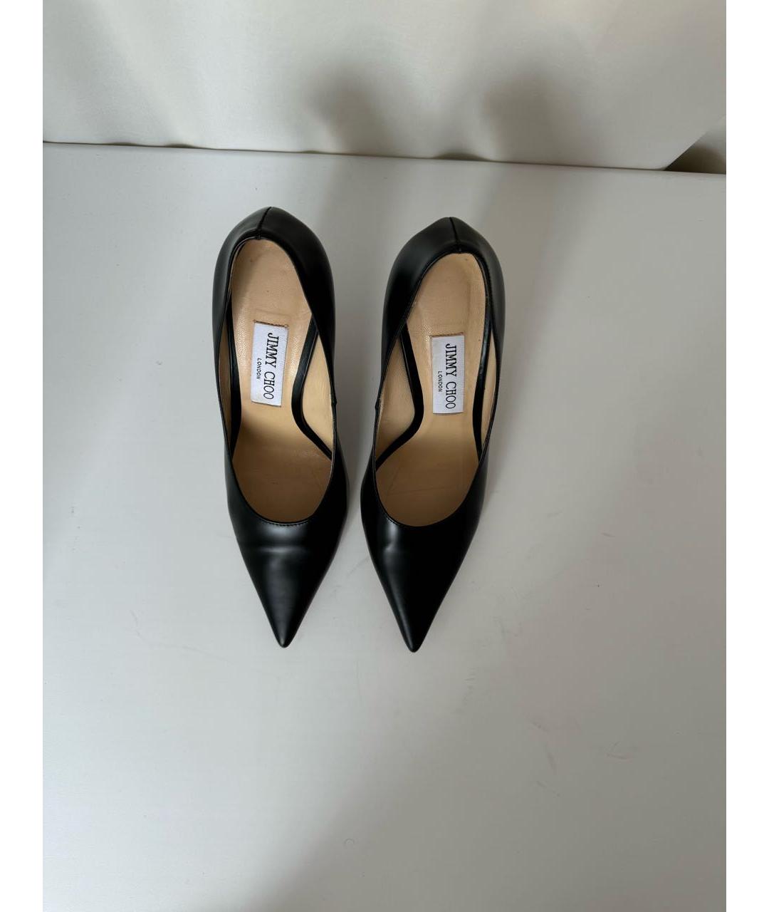 JIMMY CHOO Черные кожаные туфли, фото 4