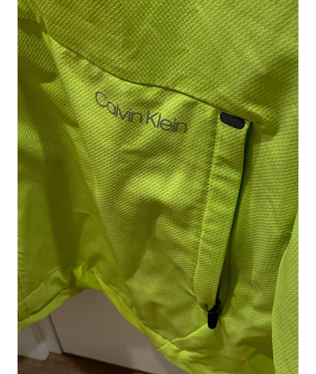 CALVIN KLEIN Зеленая полиэстеровая куртка, фото 7