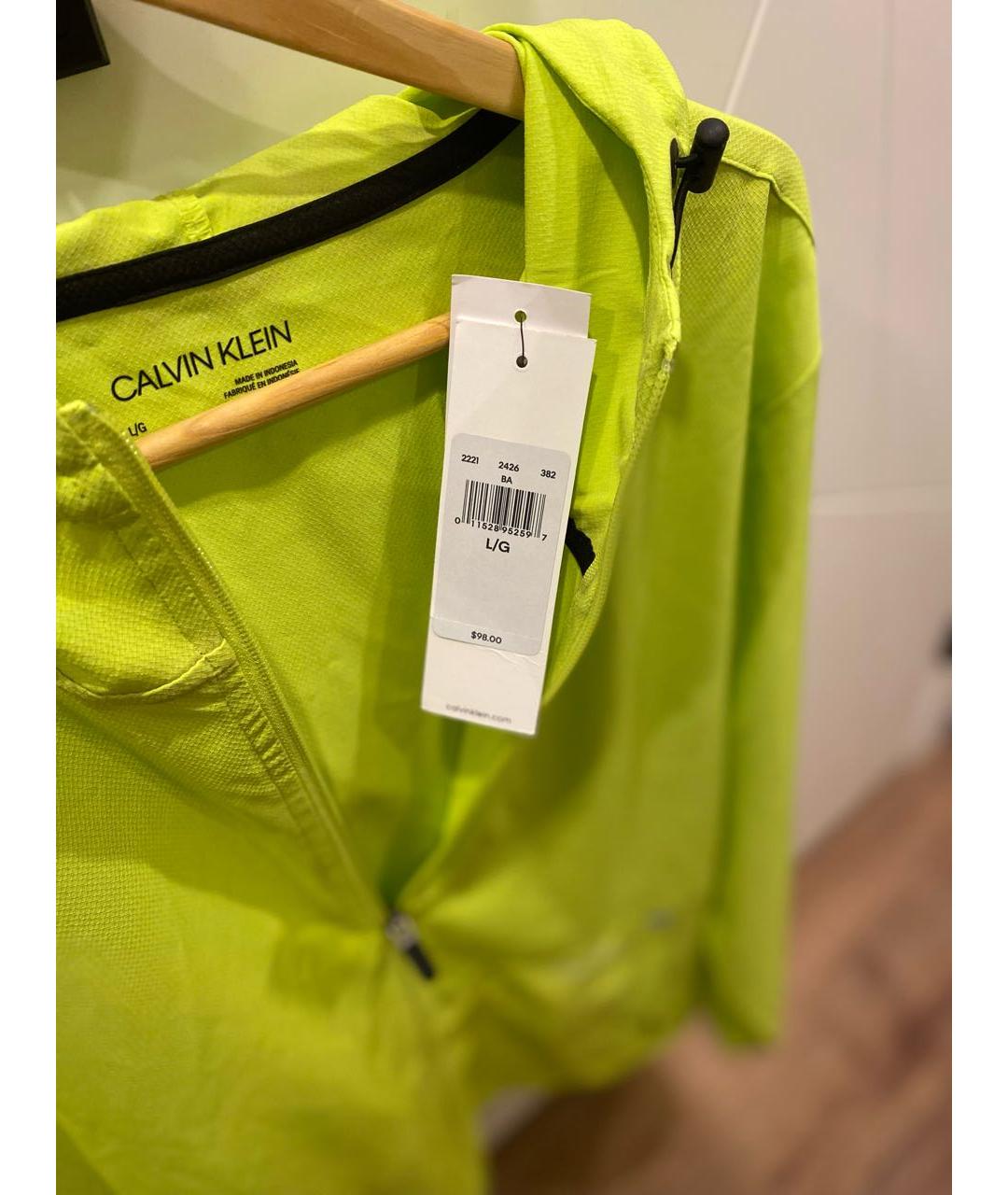 CALVIN KLEIN Зеленая полиэстеровая куртка, фото 3