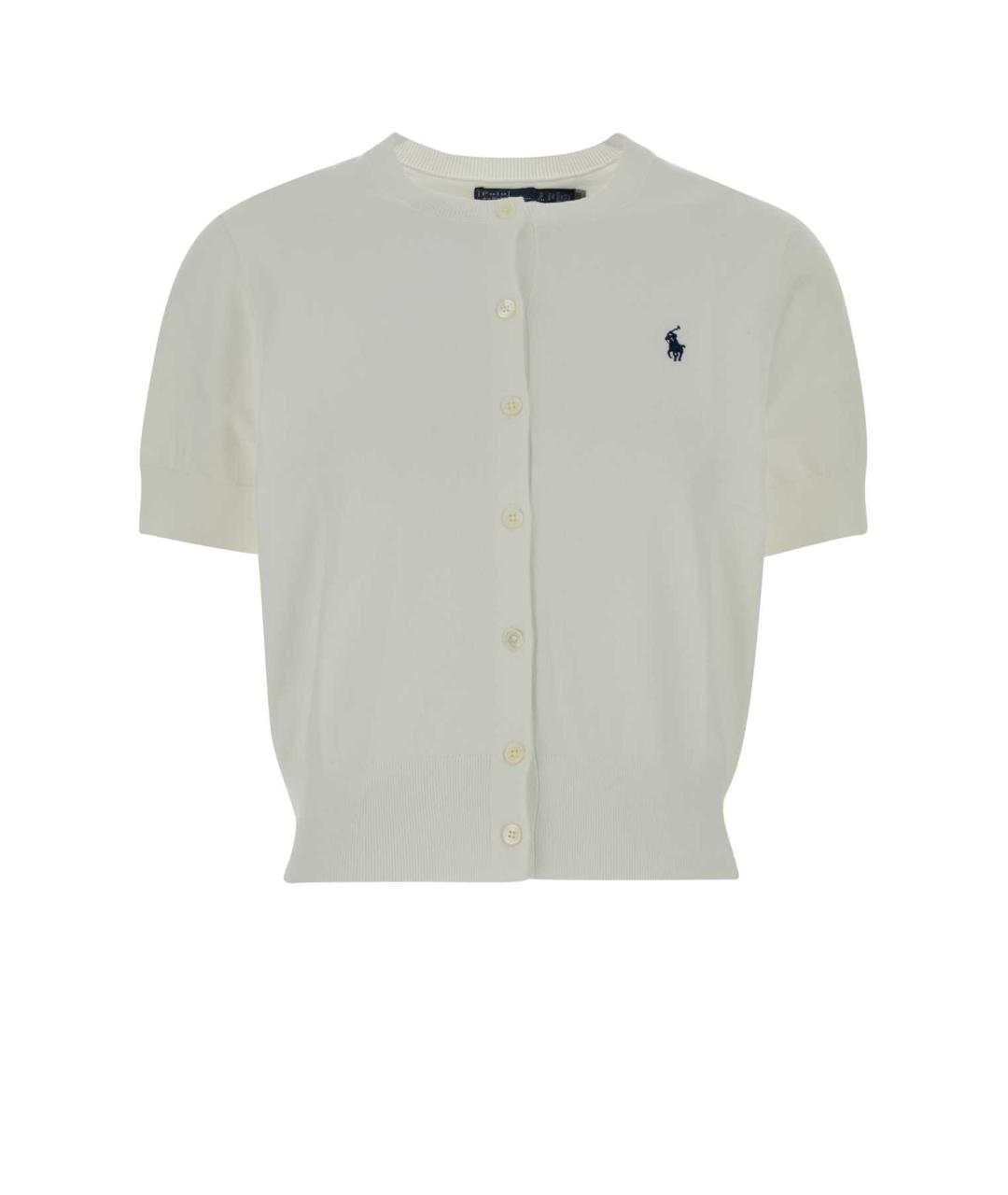 POLO RALPH LAUREN Белый хлопковый кардиган, фото 1