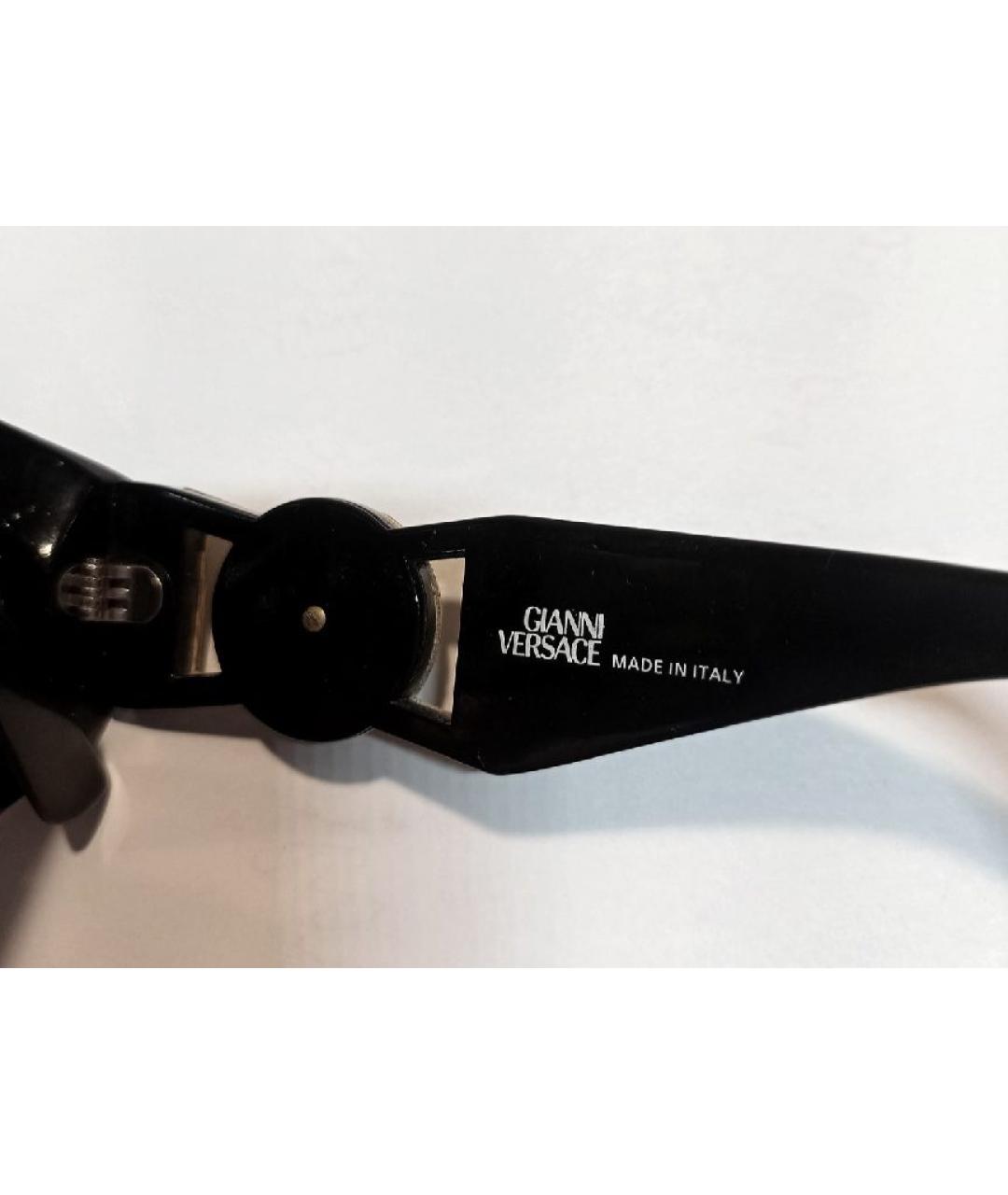 VERSACE Черные пластиковые солнцезащитные очки, фото 5