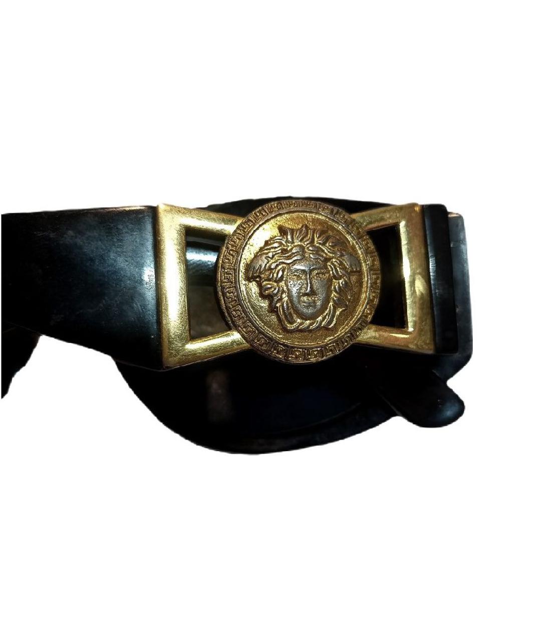 VERSACE Черные пластиковые солнцезащитные очки, фото 4