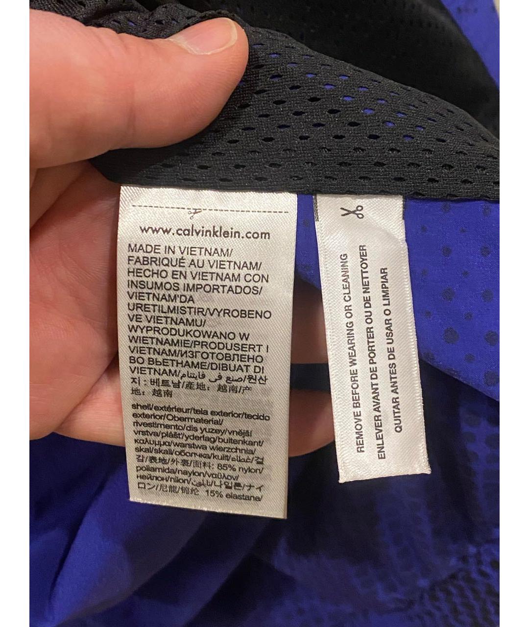 CALVIN KLEIN Синяя полиамидовая куртка, фото 8