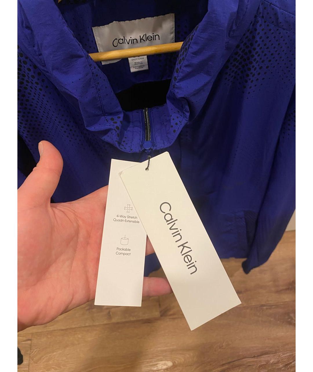 CALVIN KLEIN Синяя полиамидовая куртка, фото 4