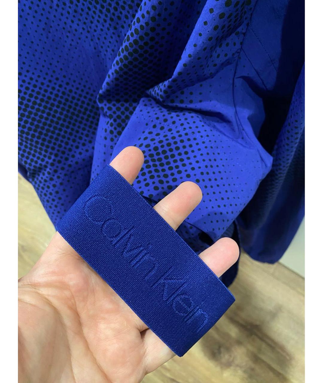 CALVIN KLEIN Синяя полиамидовая куртка, фото 5