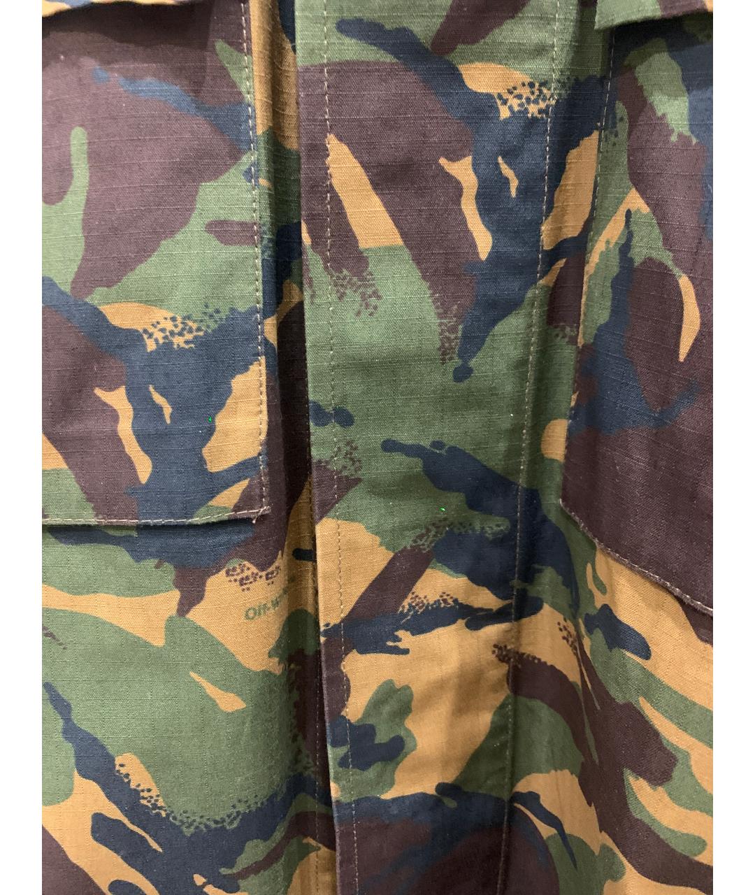 OFF-WHITE Хаки хлопковая куртка, фото 4