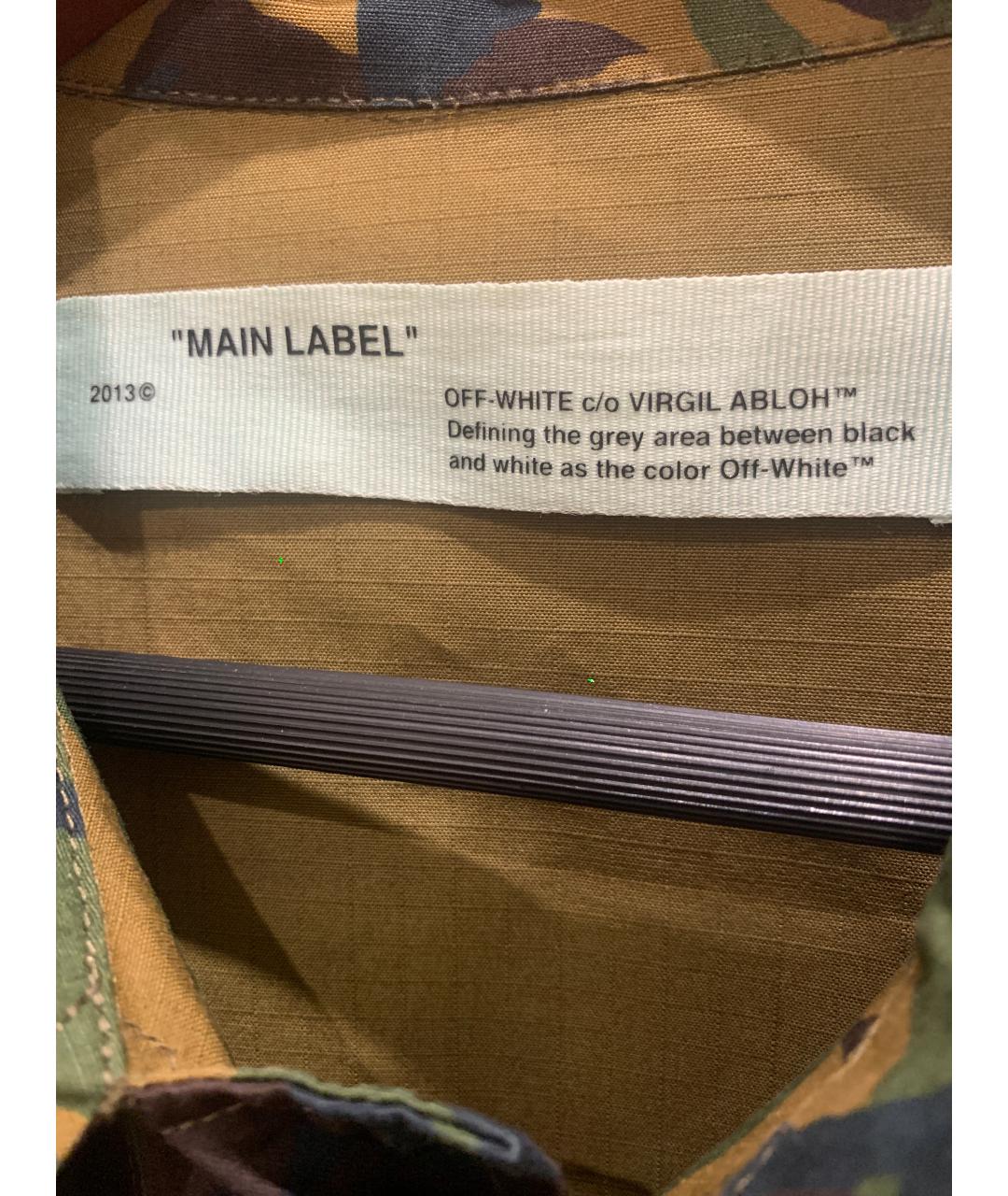 OFF-WHITE Хаки хлопковая куртка, фото 5