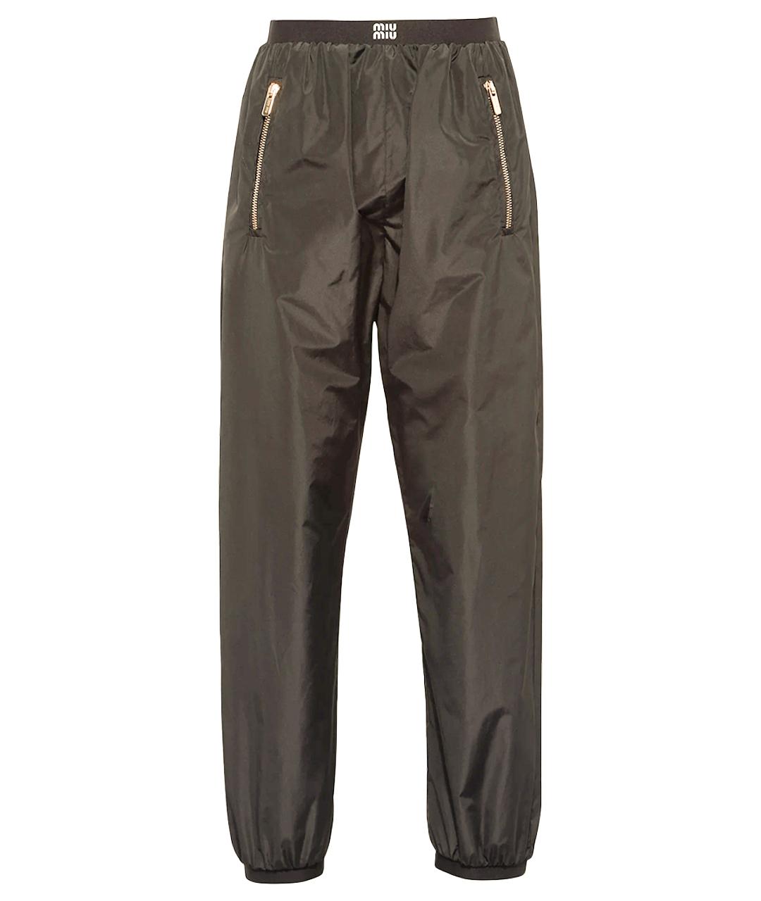 MIU MIU Черные прямые брюки, фото 1