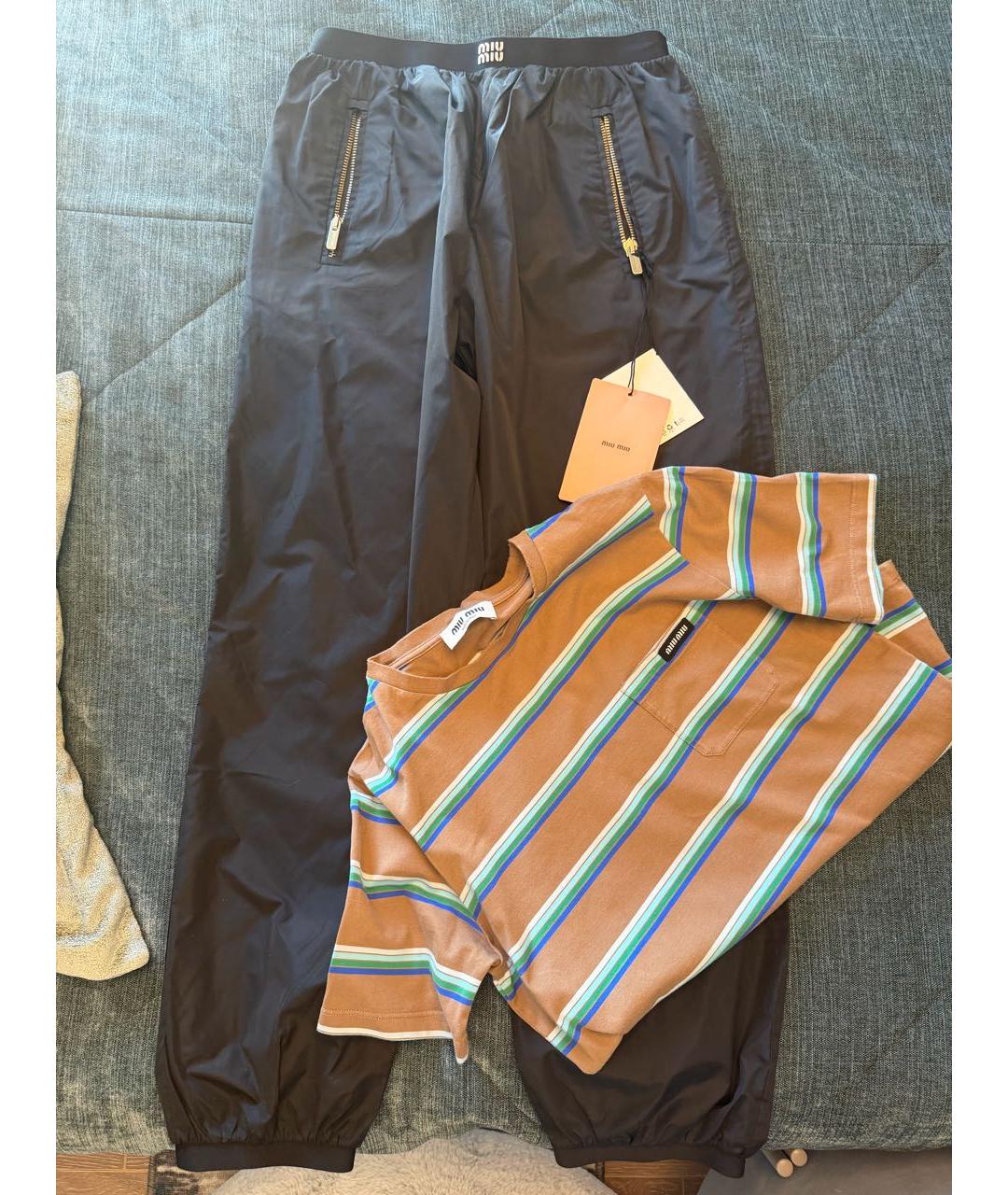 MIU MIU Черные прямые брюки, фото 5