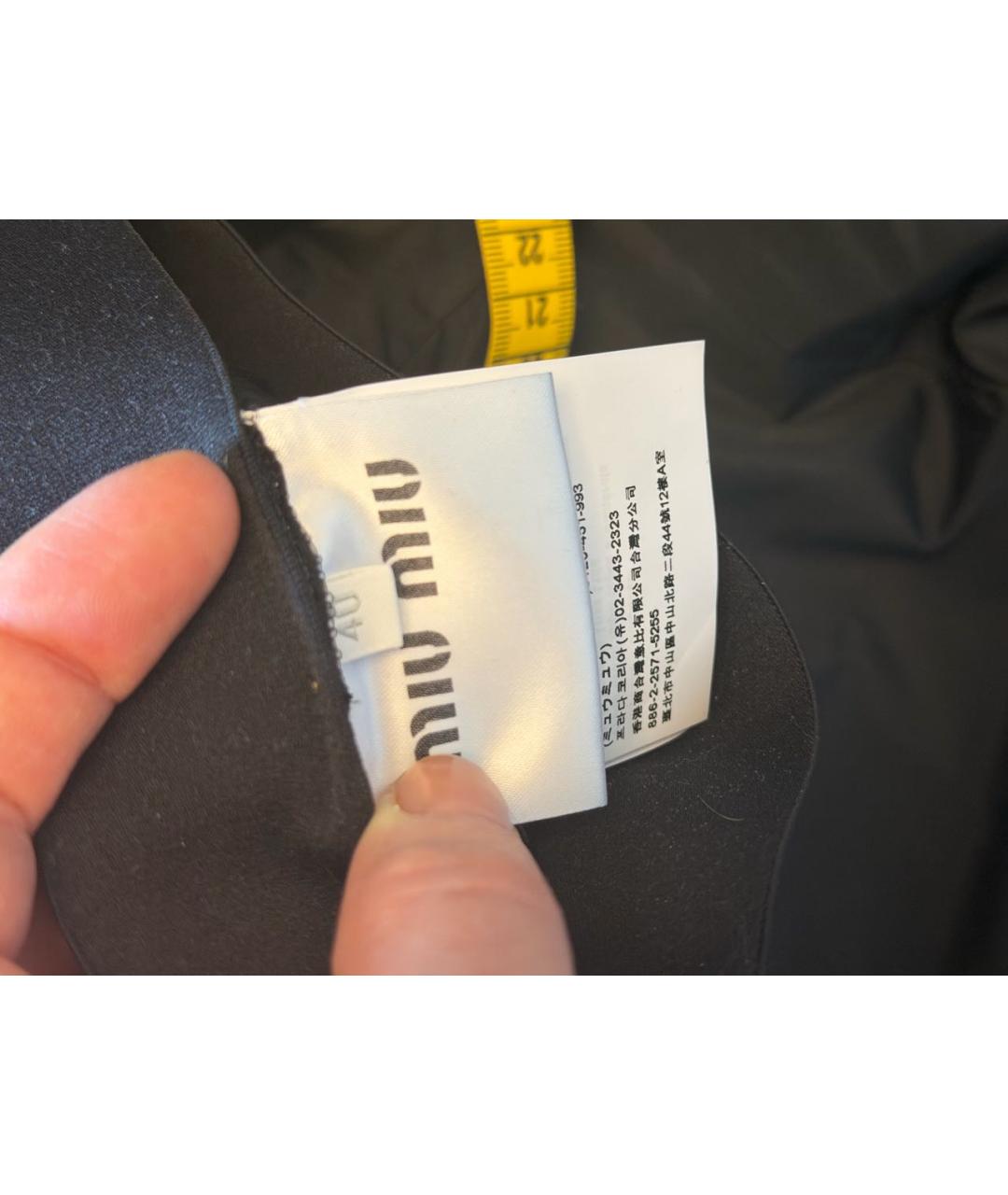 MIU MIU Черные прямые брюки, фото 3