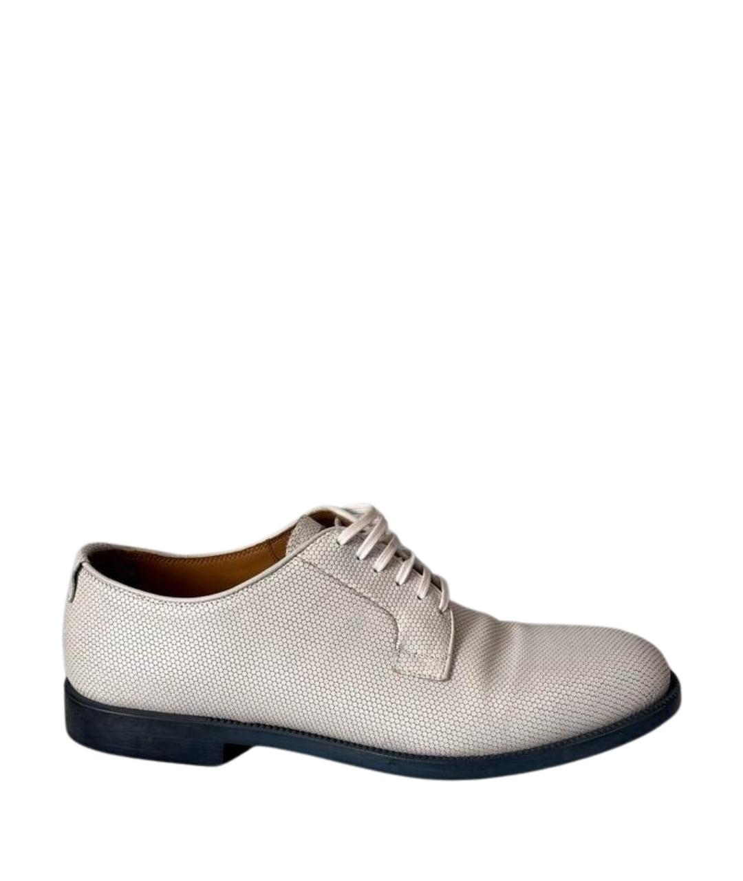 EMPORIO ARMANI Белые кожаные туфли, фото 1