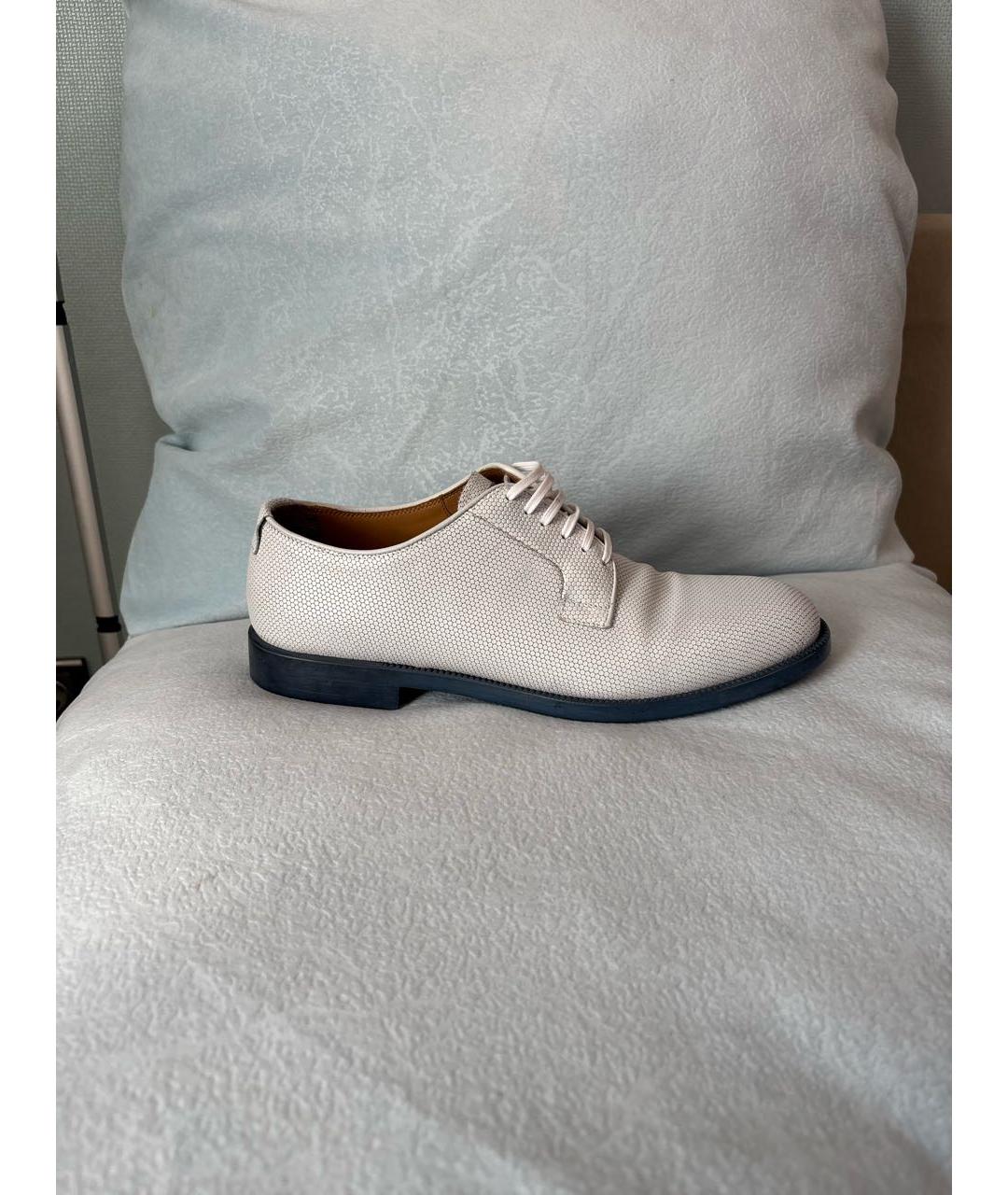 EMPORIO ARMANI Белые кожаные туфли, фото 7