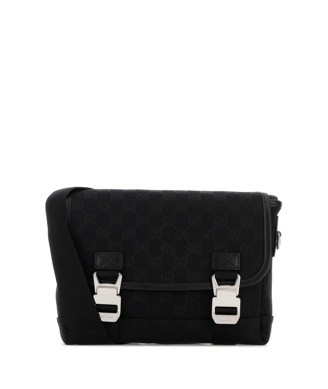 GUCCI Черная тканевая сумка на плечо, фото 1