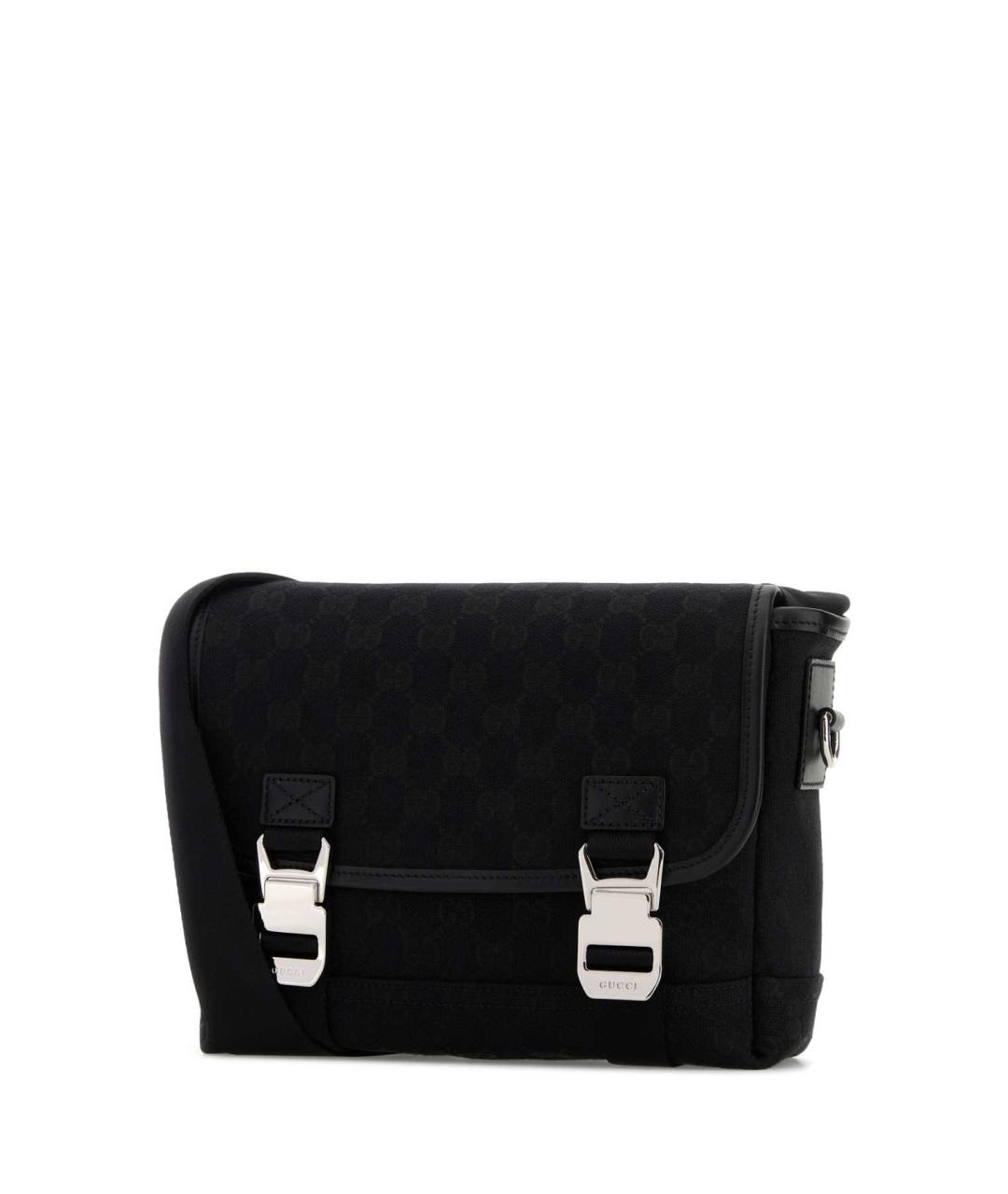 GUCCI Черная тканевая сумка на плечо, фото 2