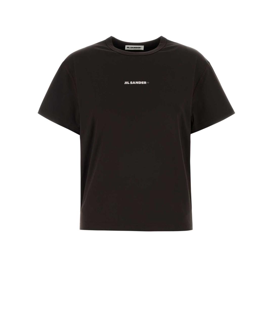 JIL SANDER Коричневая полиэстеровая футболка, фото 1