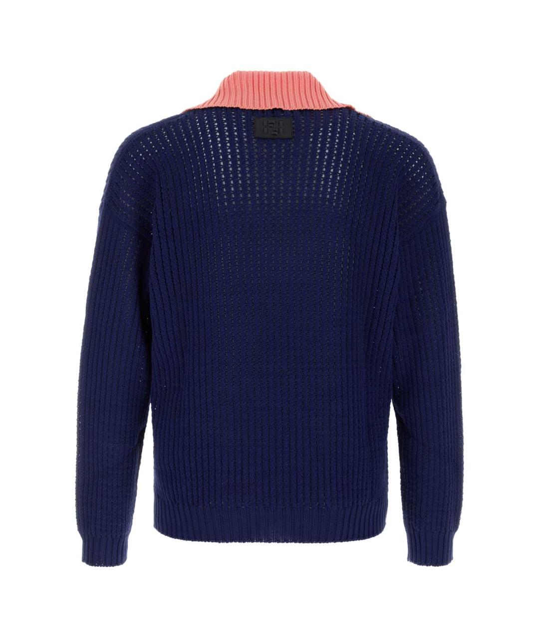 FENDI Синий хлопковый джемпер / свитер, фото 2