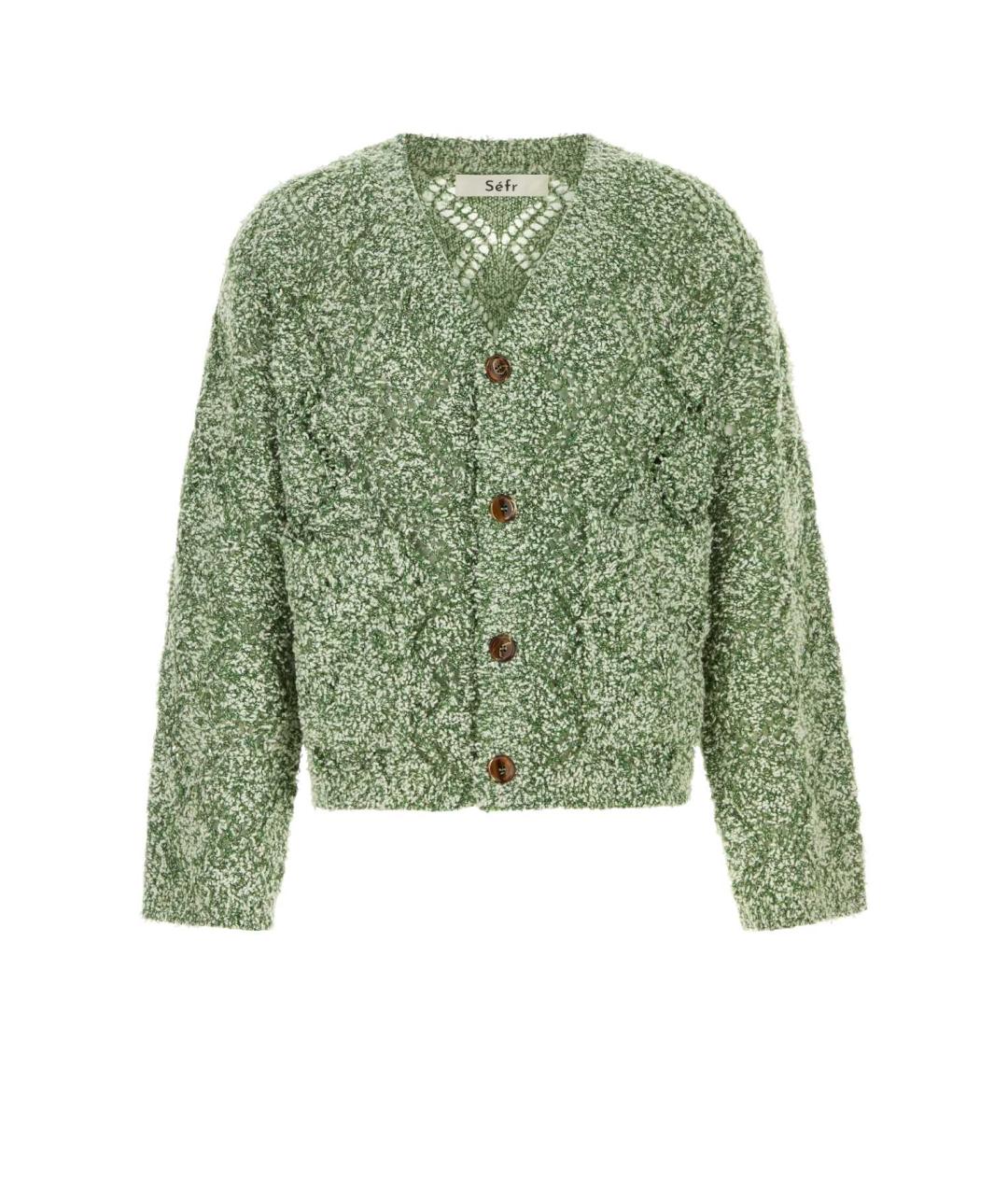 SEFR Зеленый шерстяной кардиган, фото 1