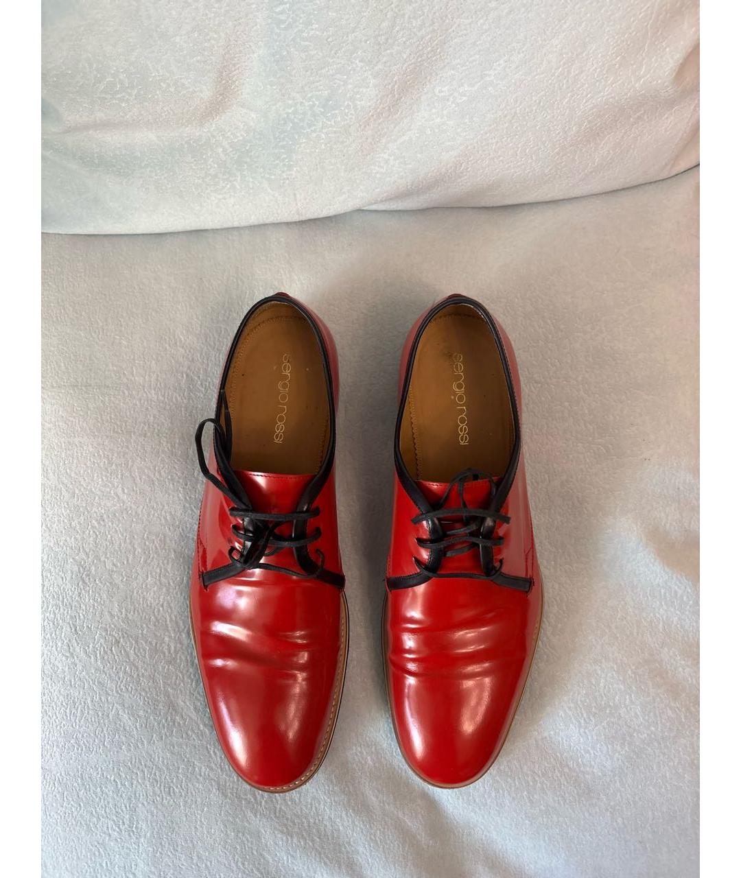 SERGIO ROSSI Красные туфли из лакированной кожи, фото 3
