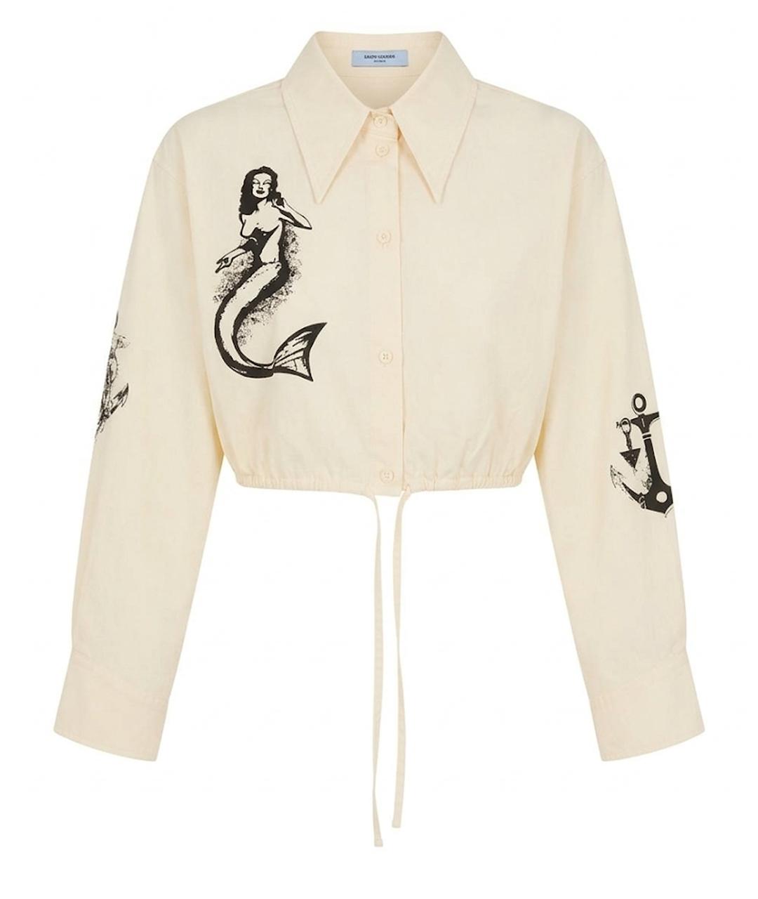 PRADA Бежевая хлопковая рубашка, фото 1