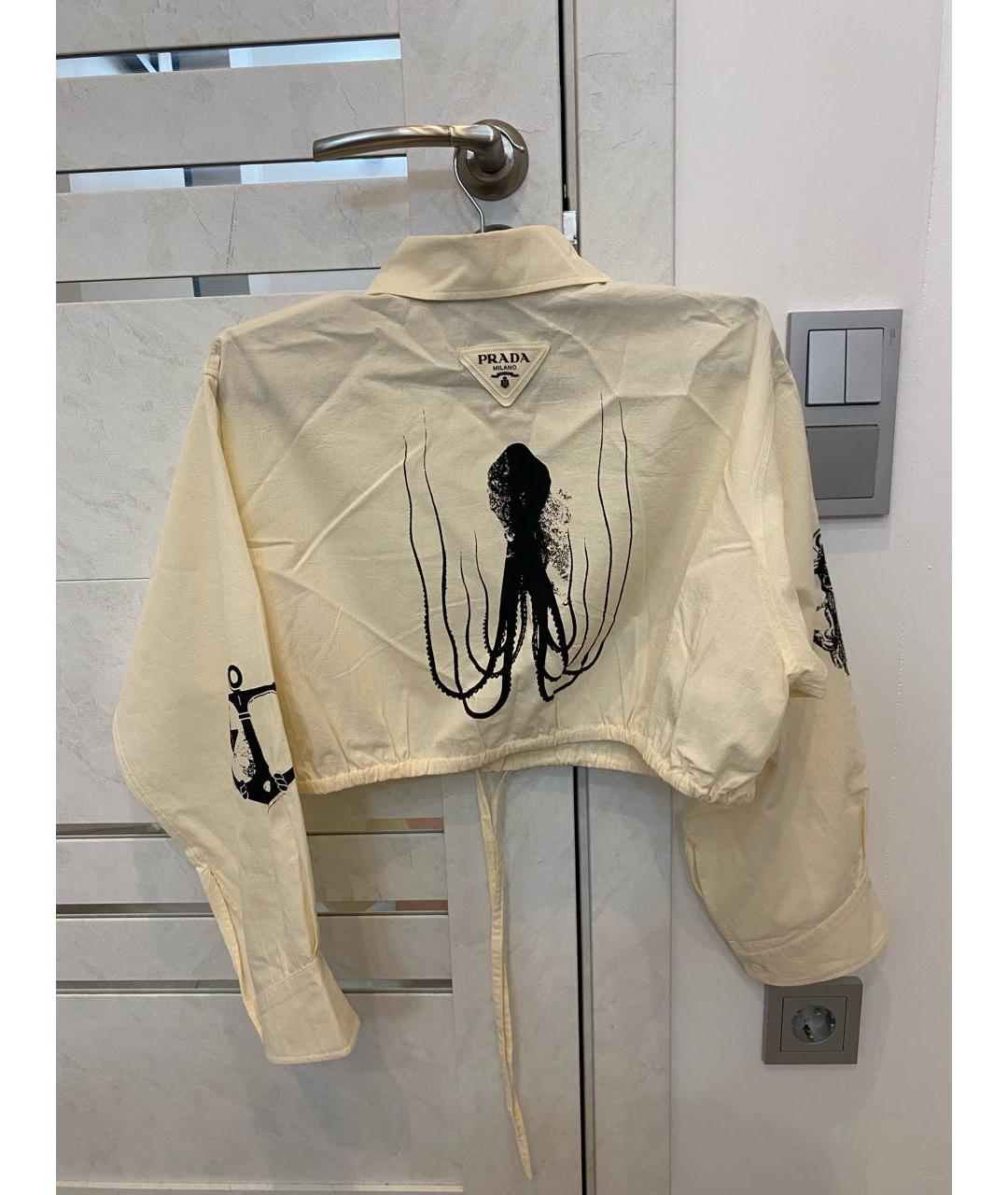 PRADA Бежевая хлопковая рубашка, фото 2