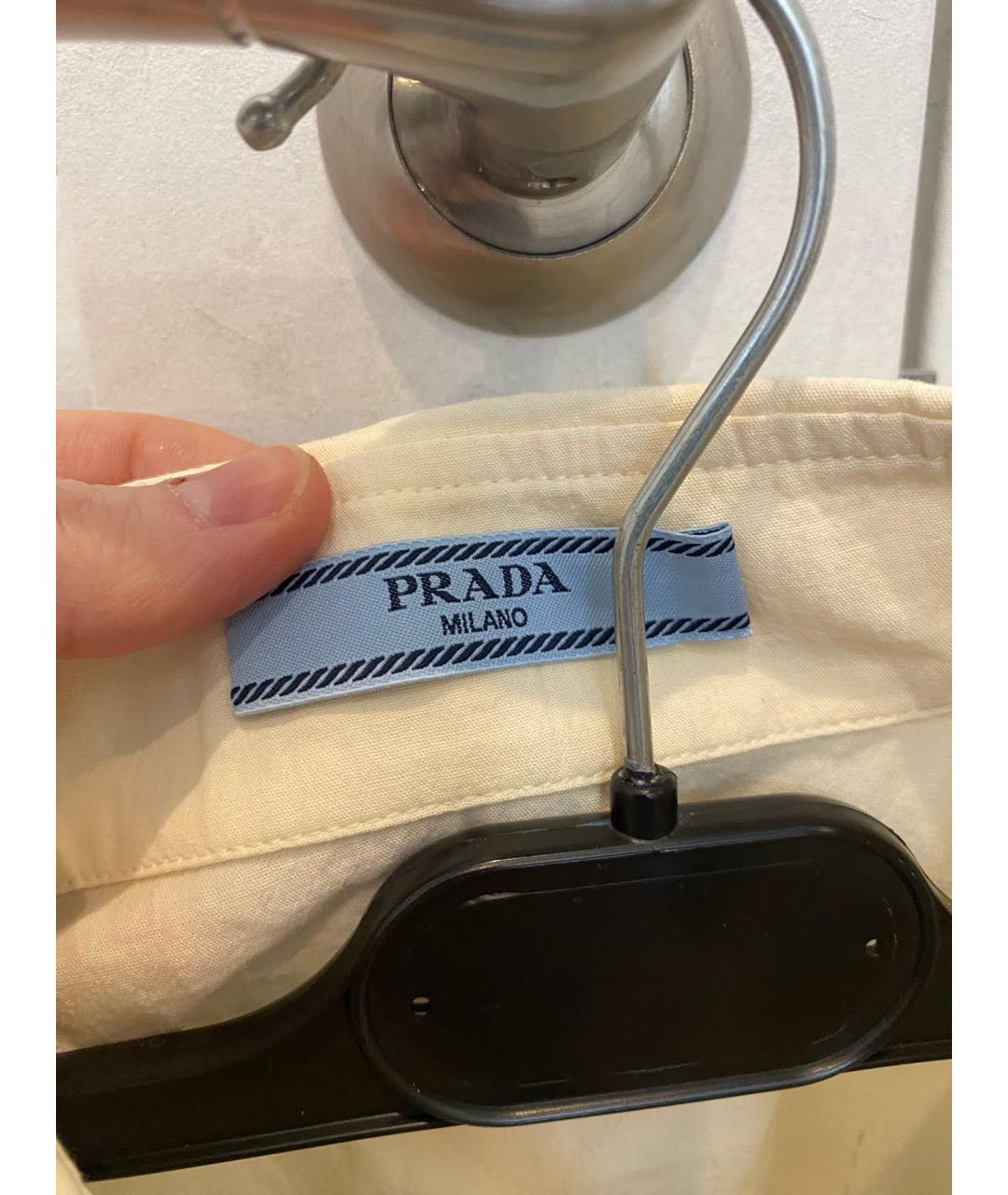 PRADA Бежевая хлопковая рубашка, фото 3