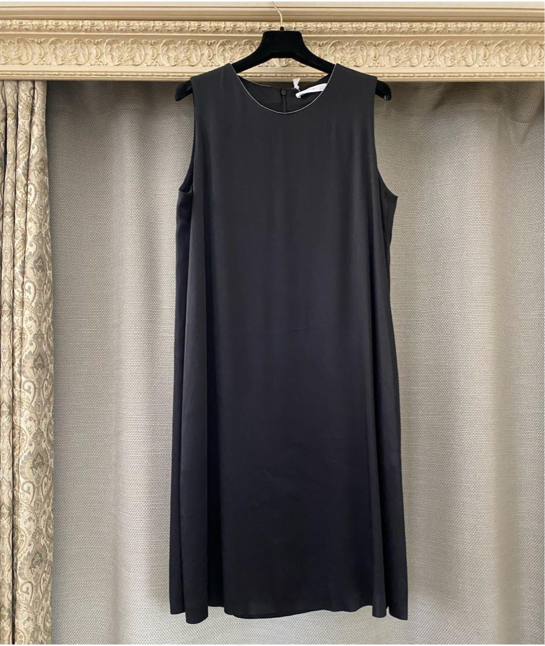 FABIANA FILIPPI Черное ацетатное повседневное платье, фото 6