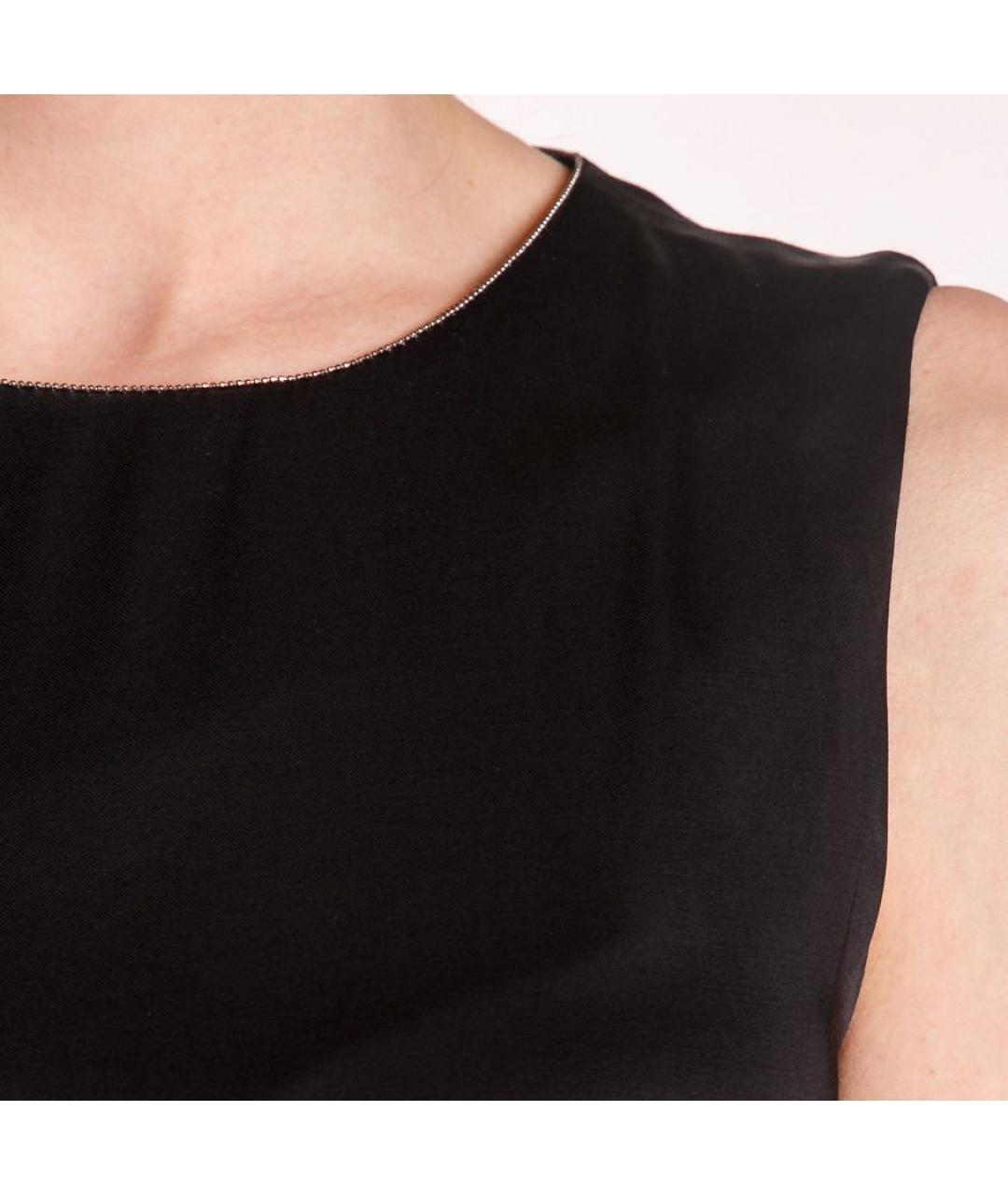 FABIANA FILIPPI Черное ацетатное повседневное платье, фото 4