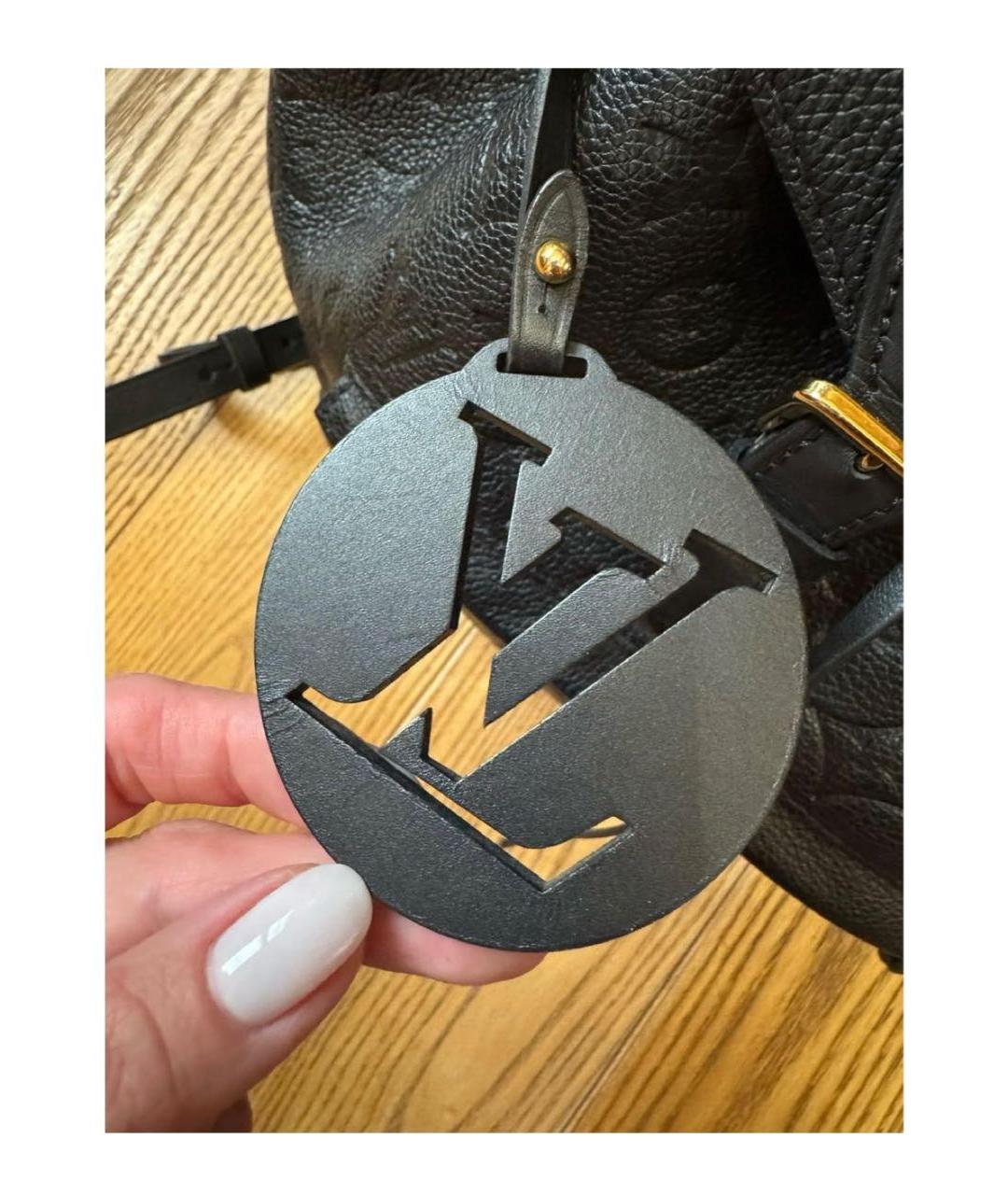 LOUIS VUITTON Черный кожаный рюкзак, фото 5