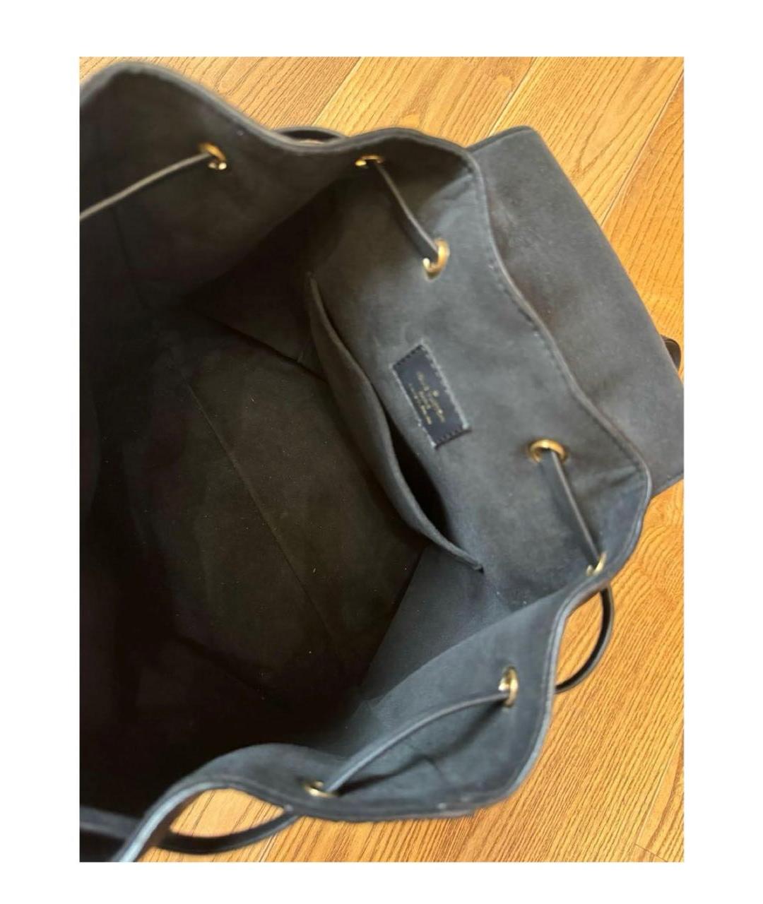 LOUIS VUITTON Черный кожаный рюкзак, фото 4