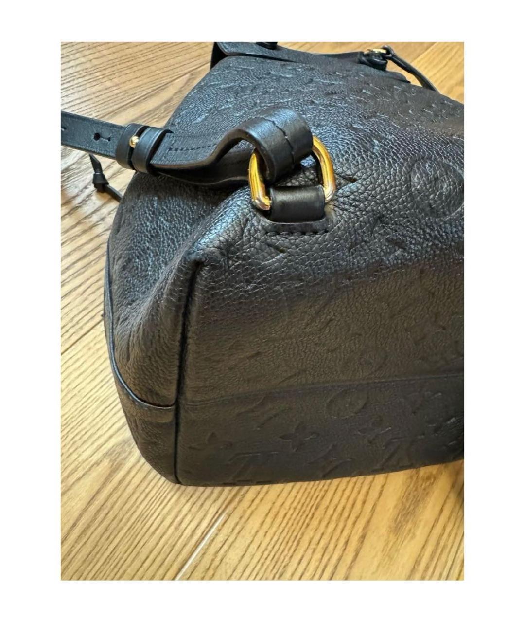 LOUIS VUITTON Черный кожаный рюкзак, фото 3