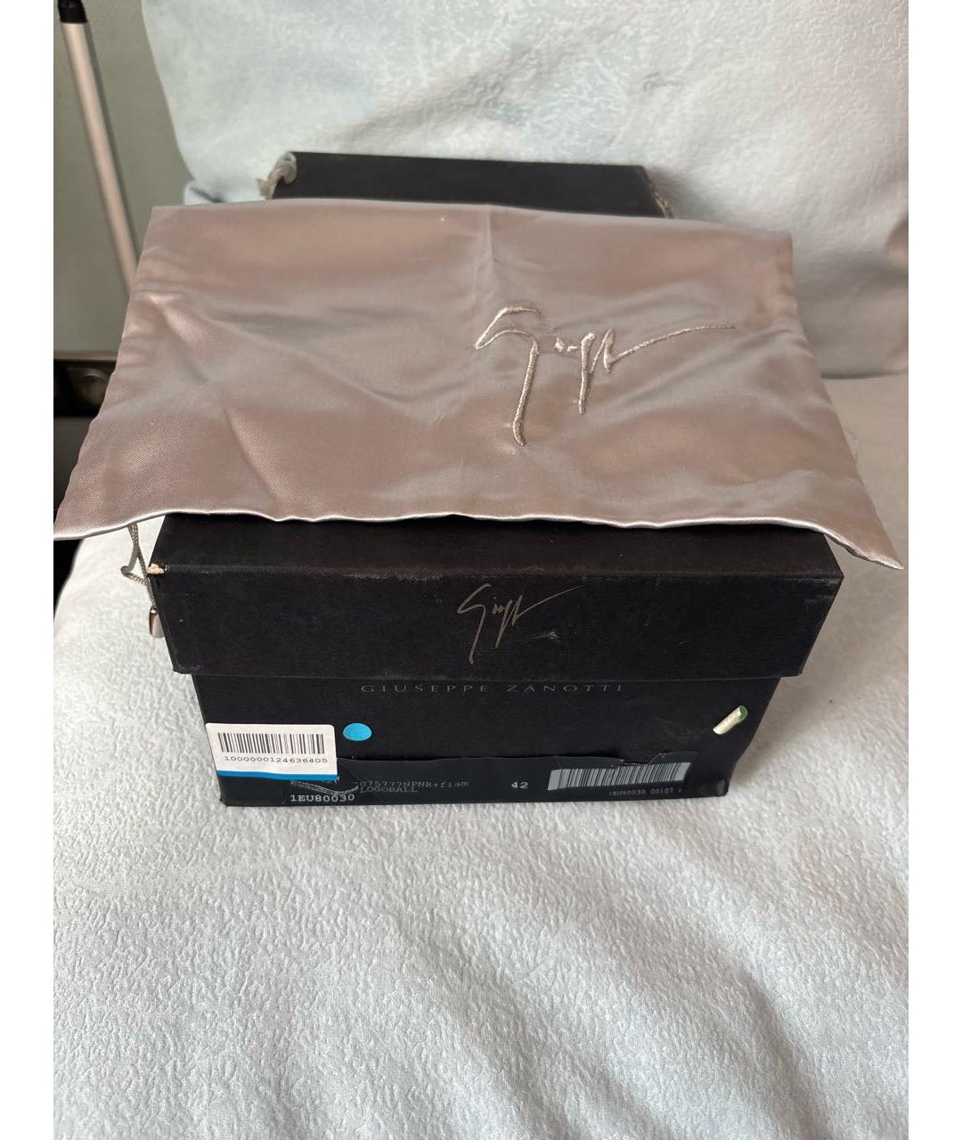 GIUSEPPE ZANOTTI DESIGN Красные кожаные высокие кроссовки / кеды, фото 7