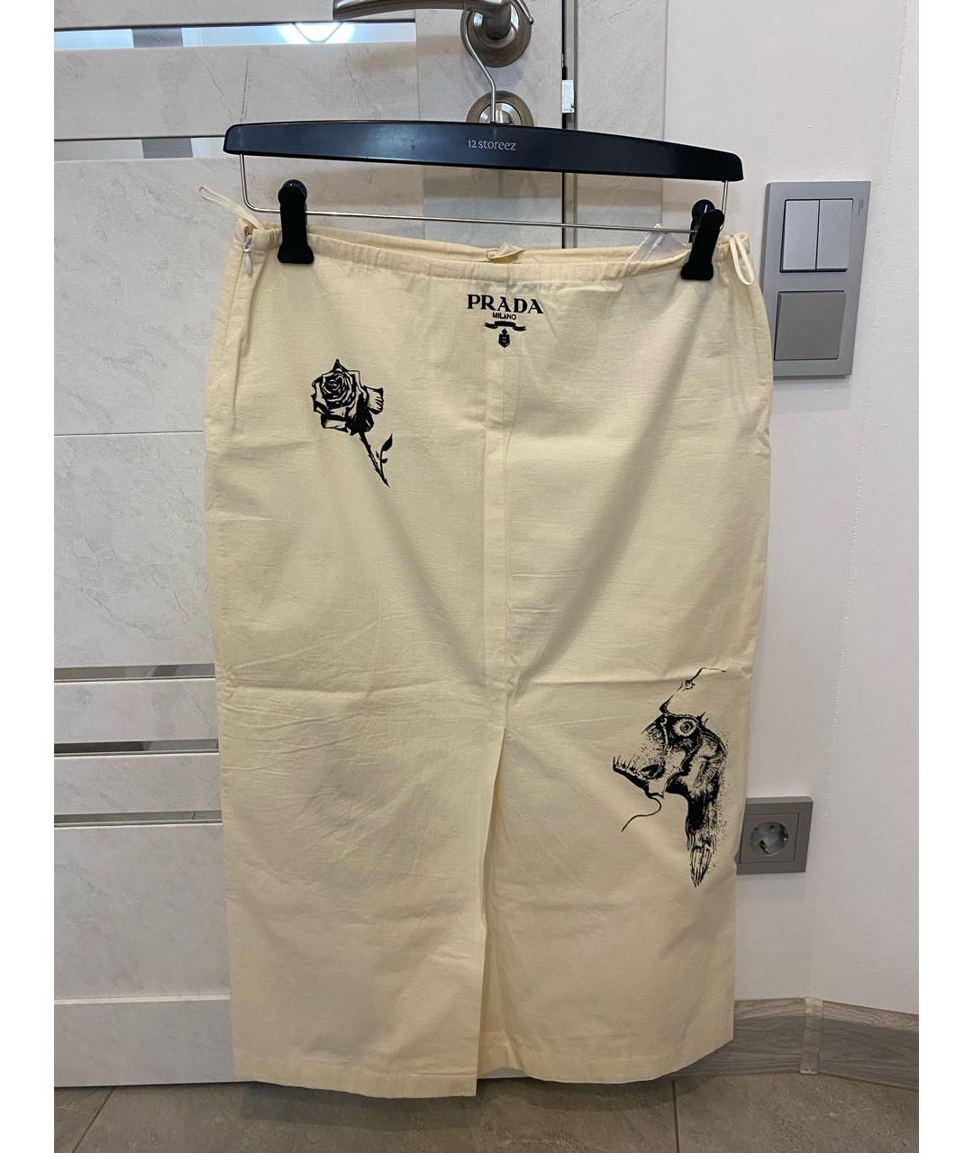 PRADA Бежевый хлопковый костюм с юбками, фото 3