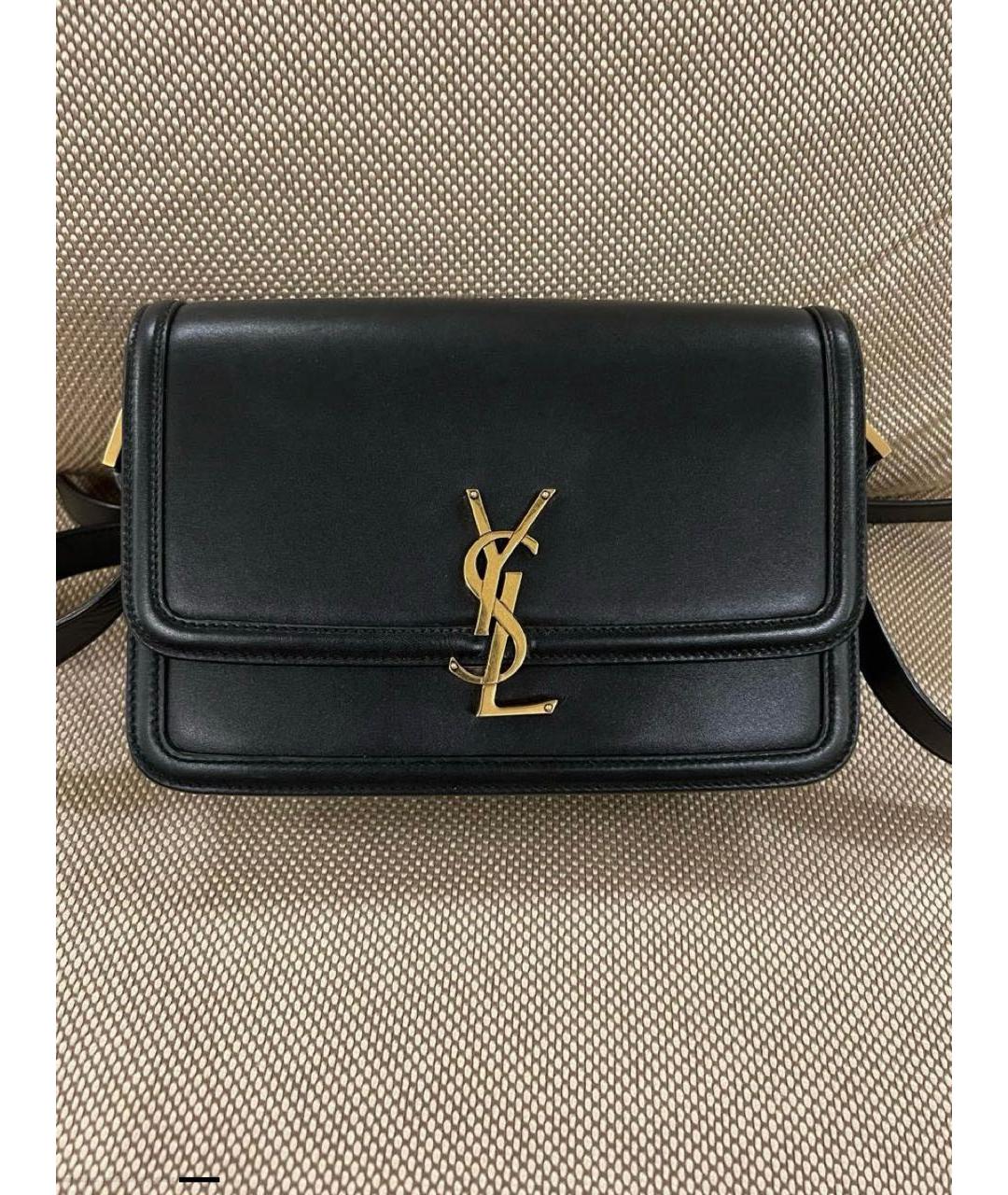 SAINT LAURENT Черная кожаная сумка через плечо, фото 6