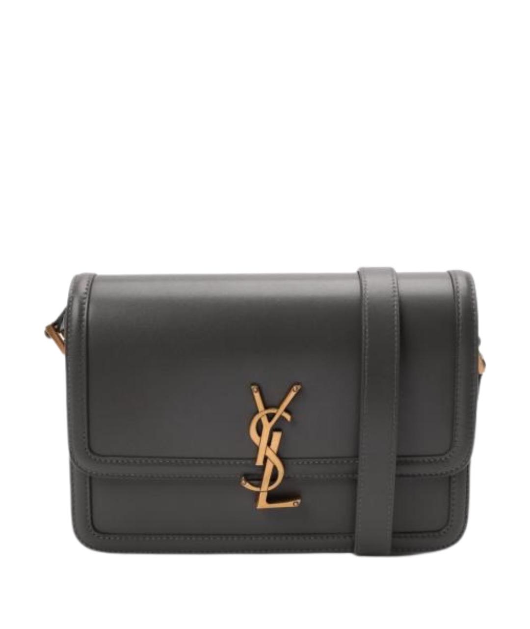 SAINT LAURENT Черная кожаная сумка через плечо, фото 1