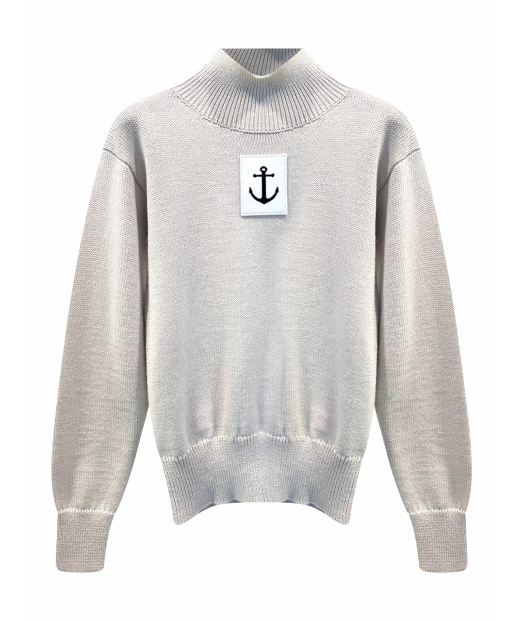 JIL SANDER Бежевый шерстяной джемпер / свитер, фото 1