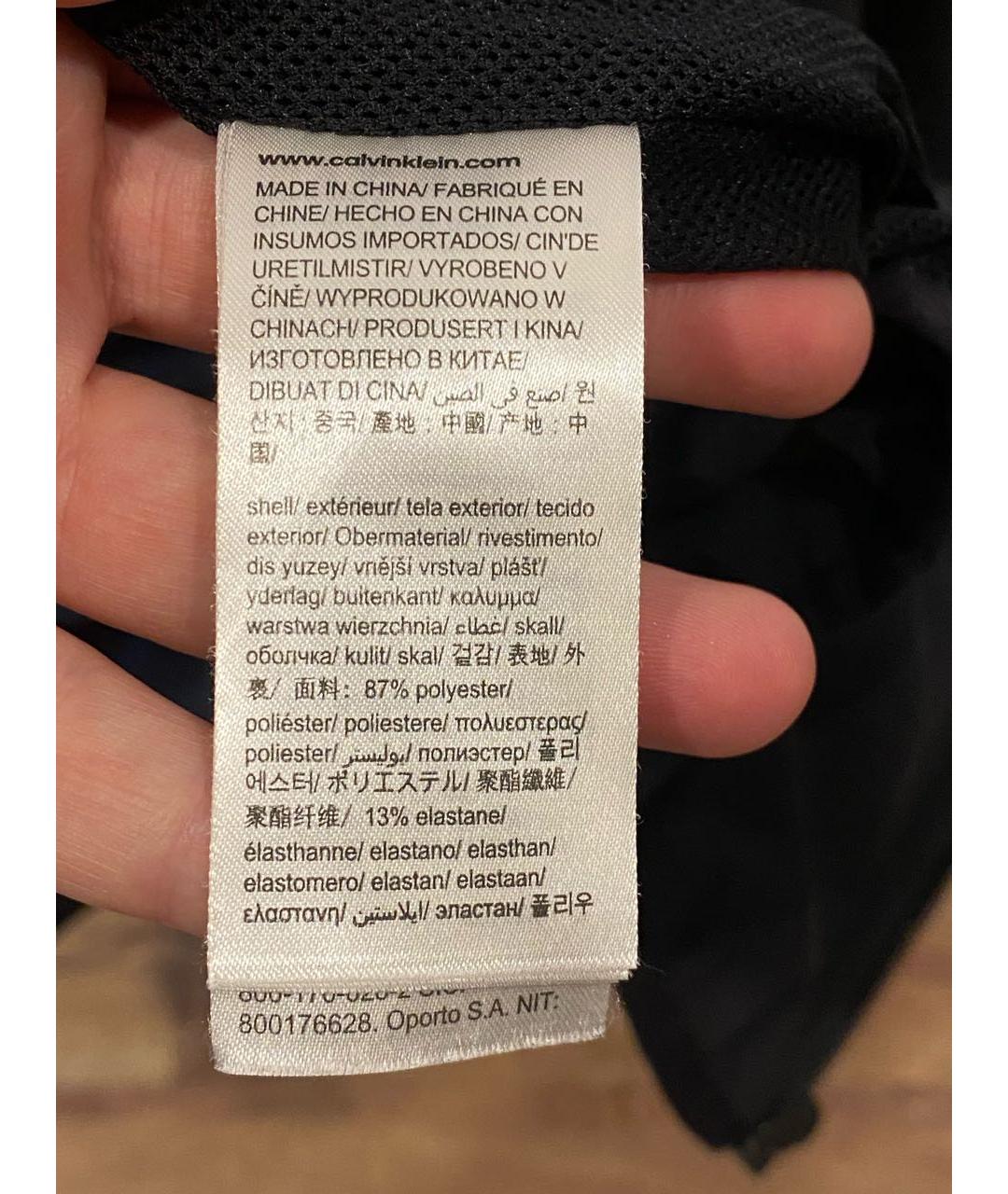 CALVIN KLEIN Черная полиэстеровая куртка, фото 8