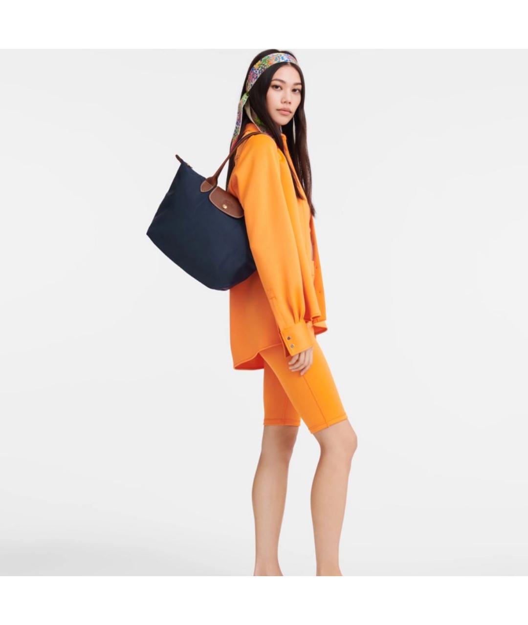 LONGCHAMP Темно-синяя сумка тоут, фото 2