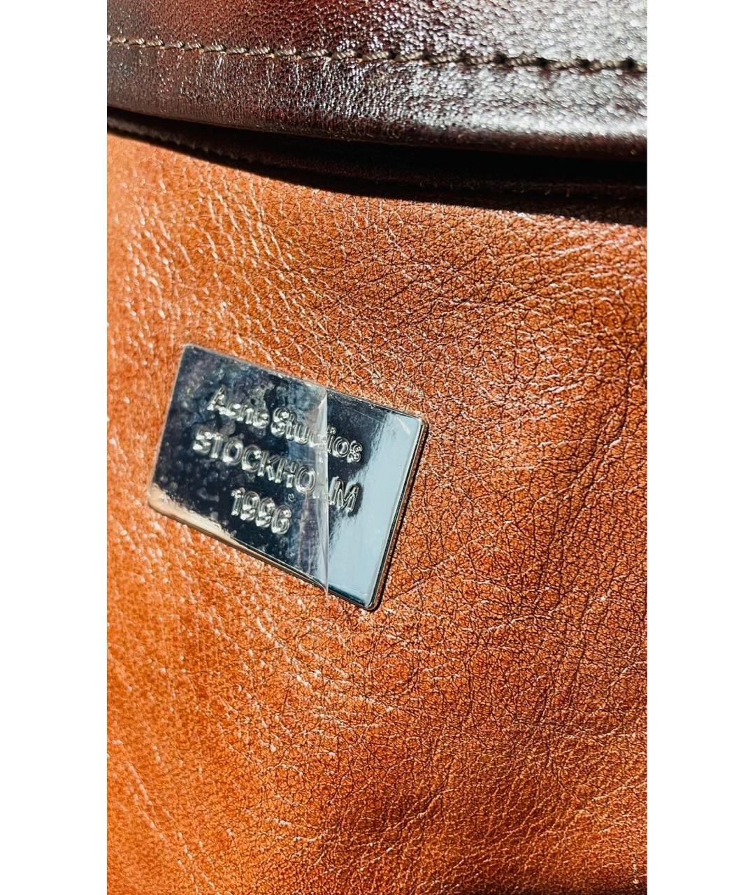 ACNE STUDIOS Коричневая кожаная куртка, фото 6