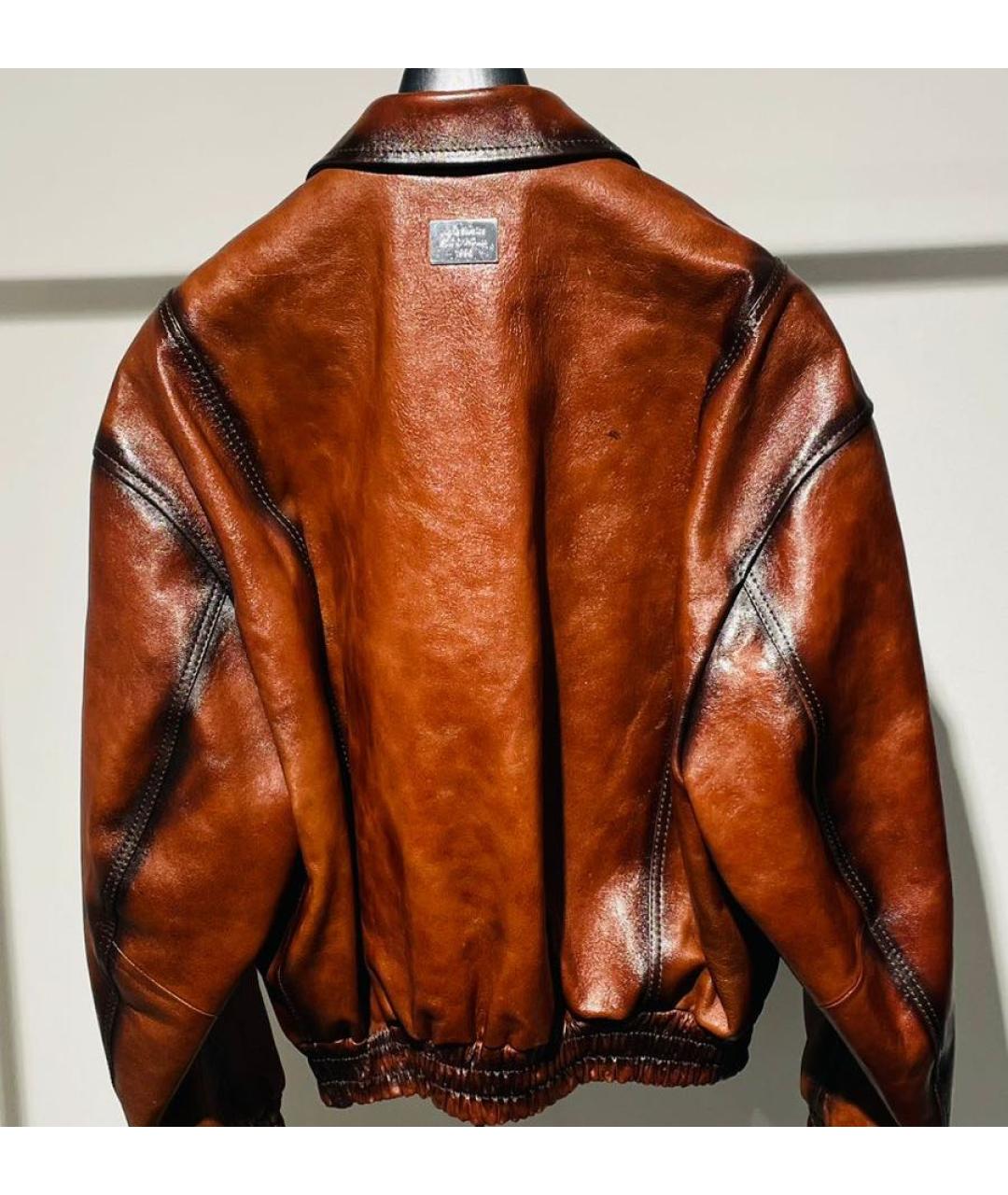 ACNE STUDIOS Коричневая кожаная куртка, фото 2